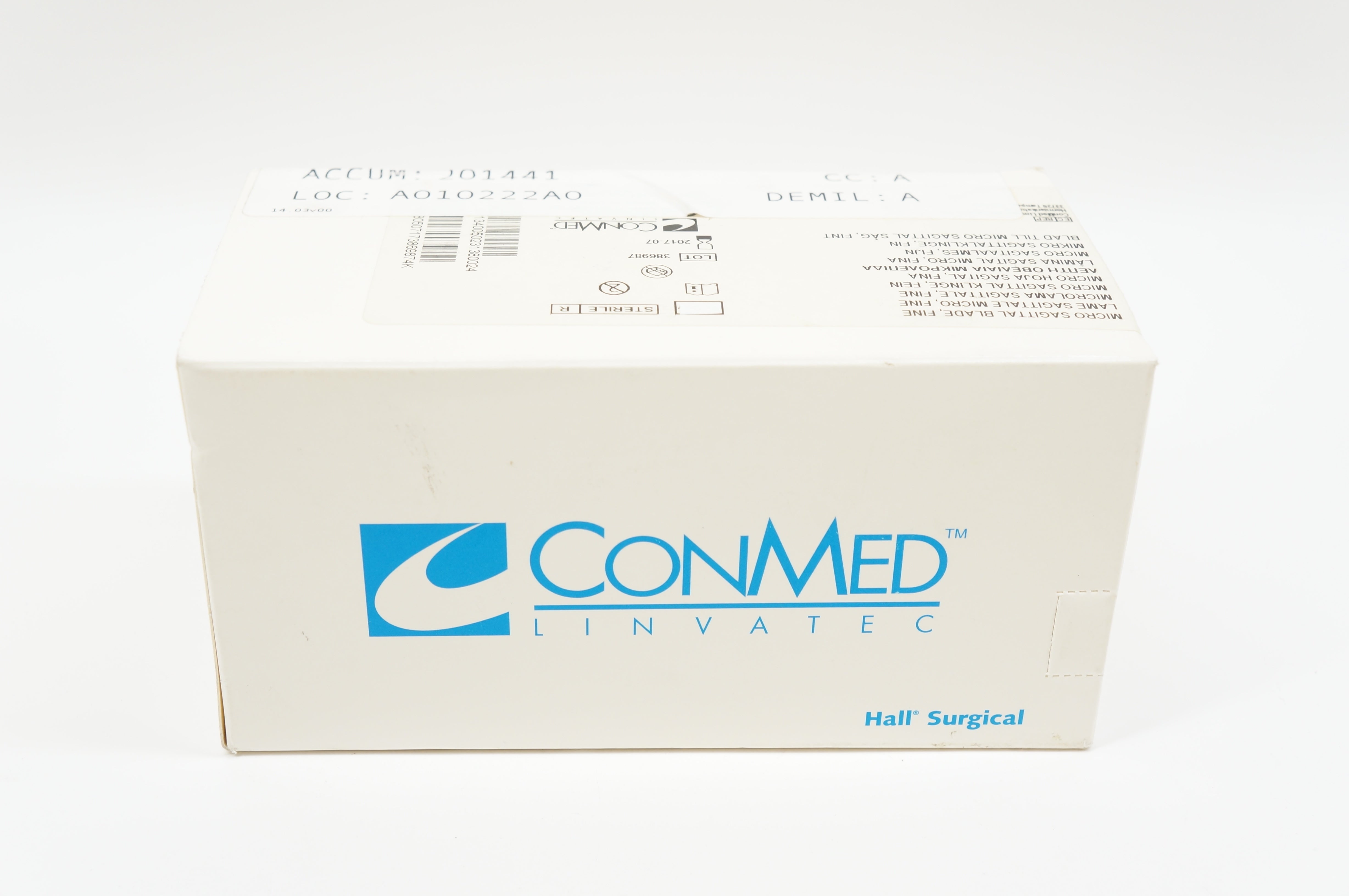 ConMed 5023-138 Micro Sagital Blade, Fine 9.5 x 25.5 x 0.4mm (x) - Box of 5