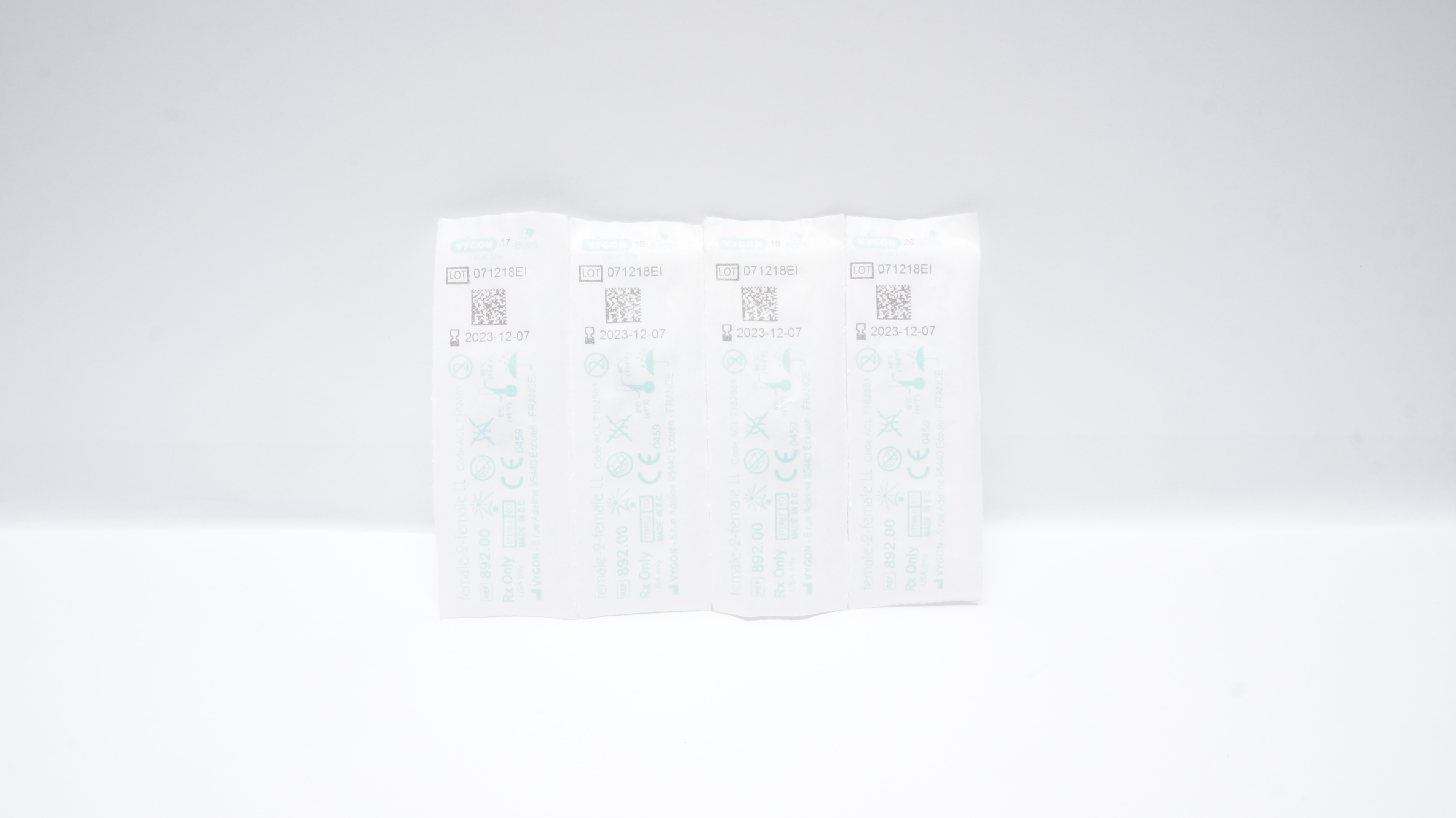 Vygon 892.00 Value Life Female-2-Female Luer-lock Connector (x) - Lot of 4