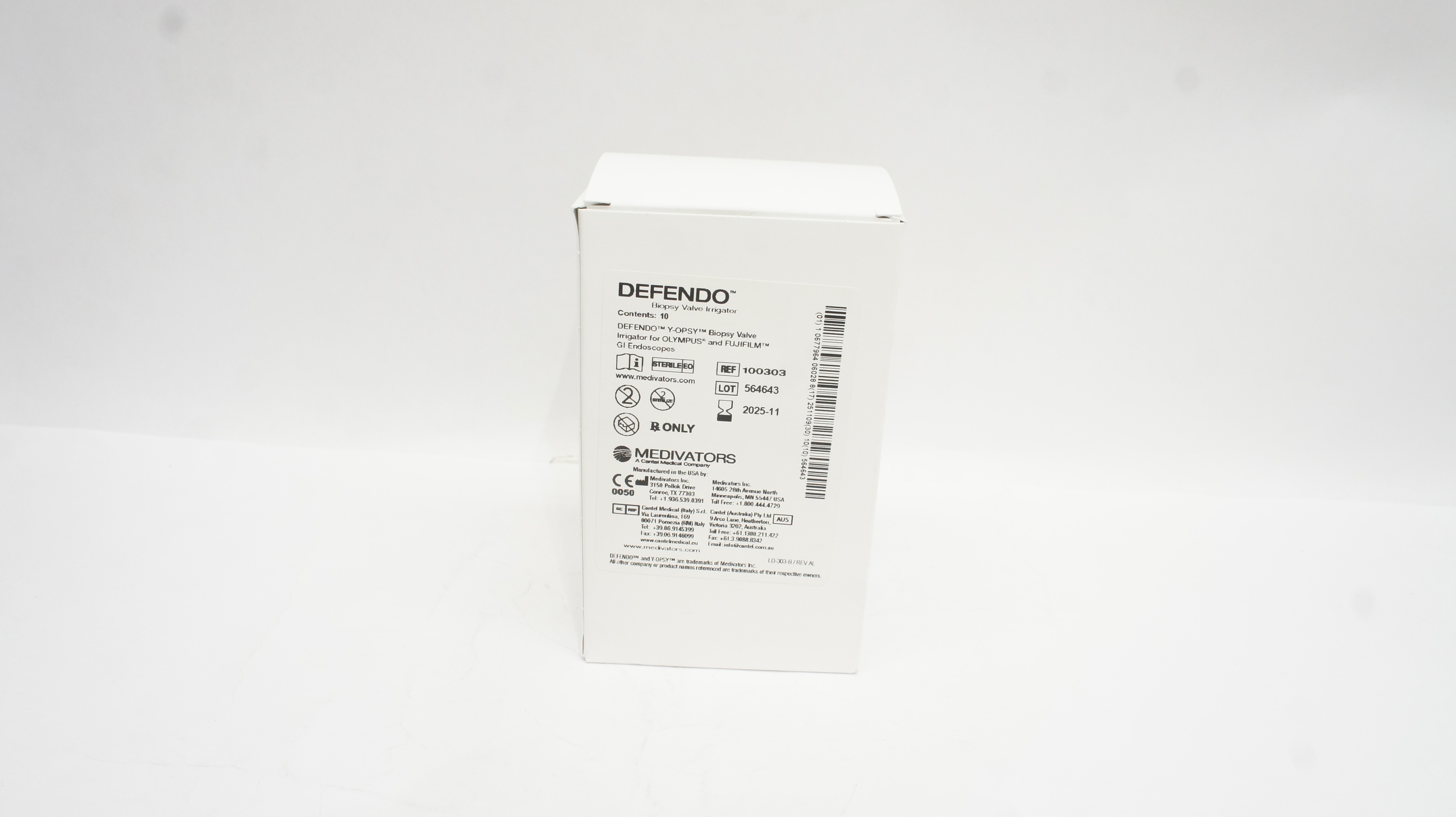 Medivators 100303 Defendo Y-OPSY Biopsy Valve Irrigator - Box of 10