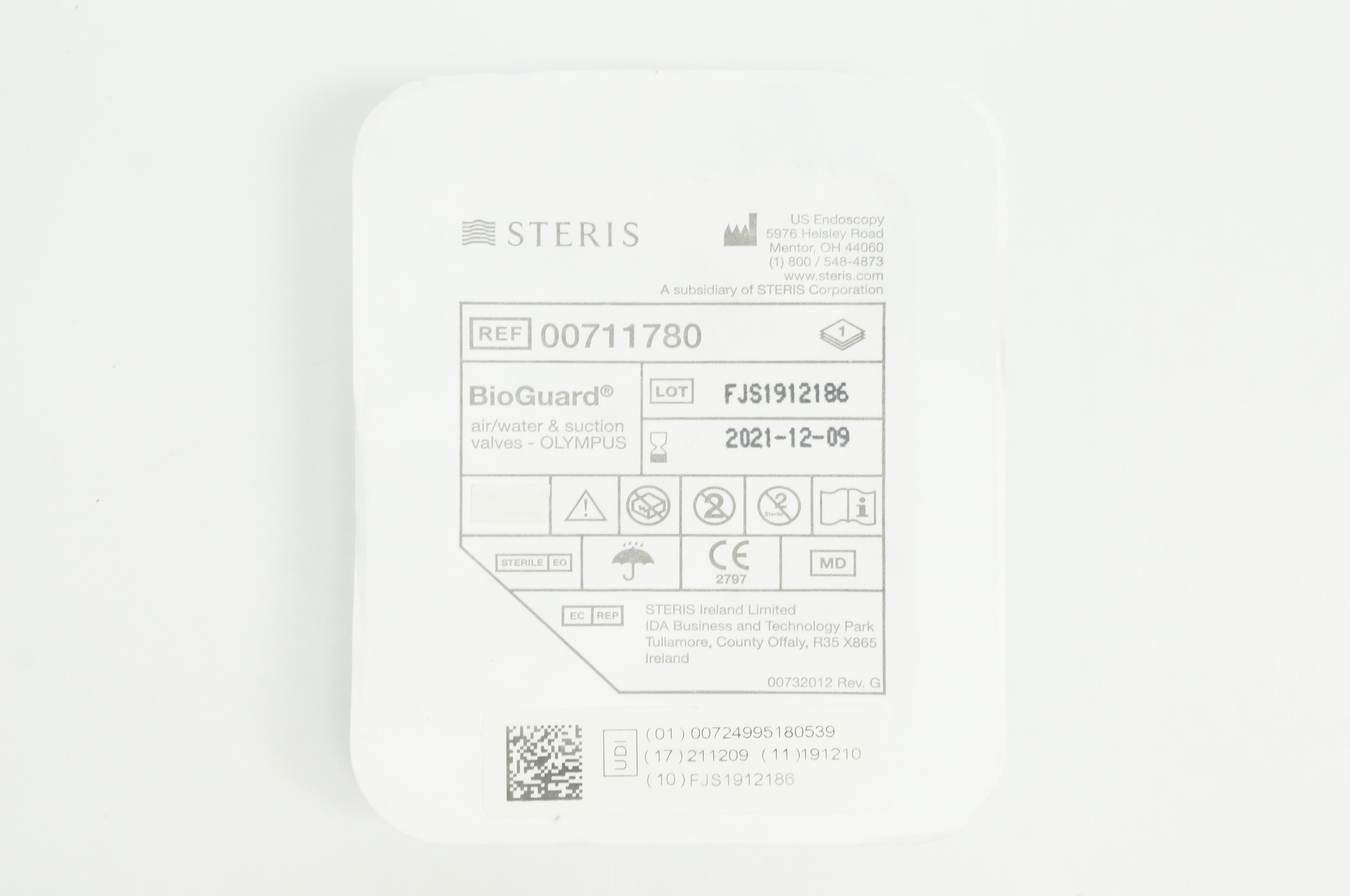 Steris 00711780 BioGuard Air/Water & Suction Valves, Olympus