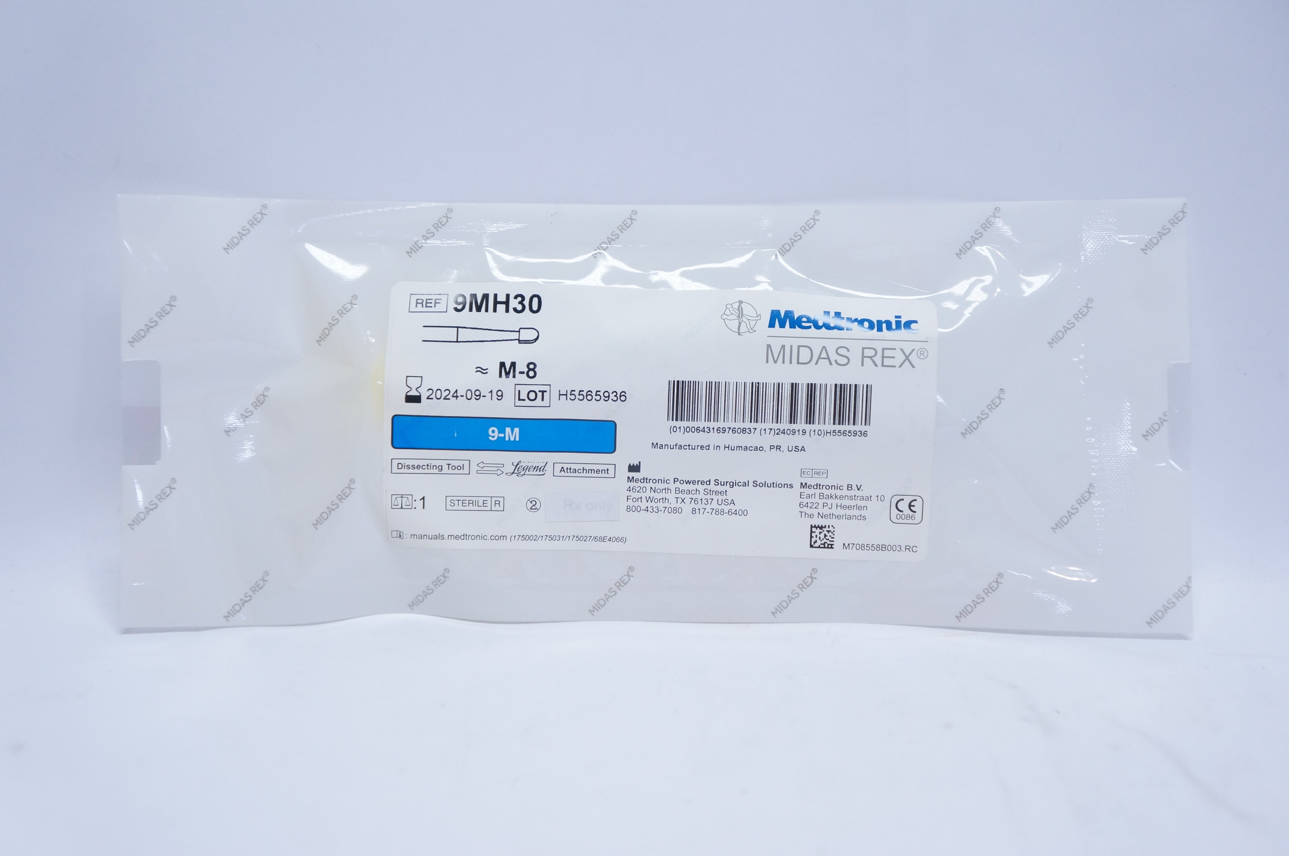 Medtronic 9MH30 Midas Rex D i s s e c t i n g Tool  M-8 9-M