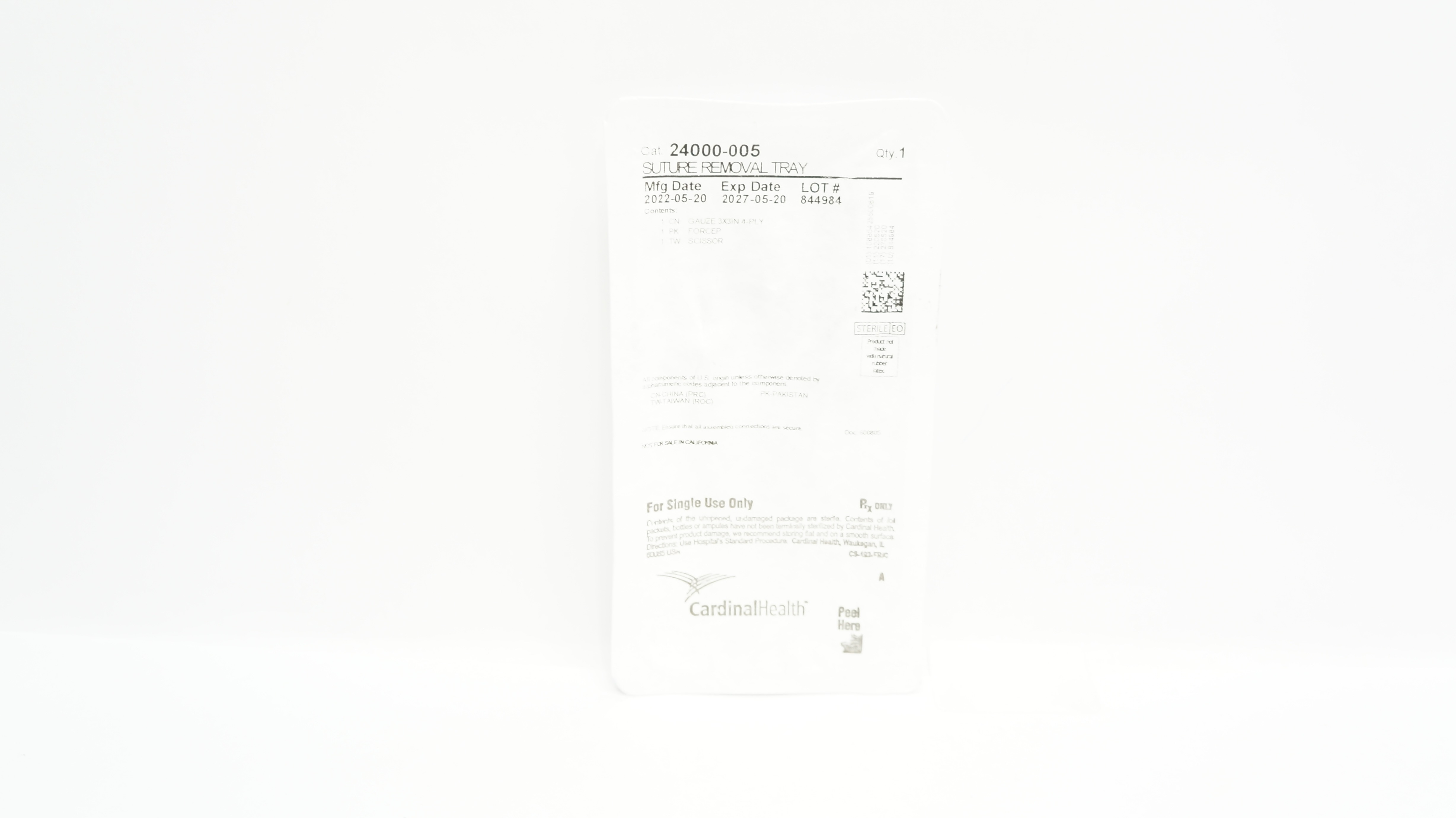 Cardinal Health 24000-005 Stre Removal Tray