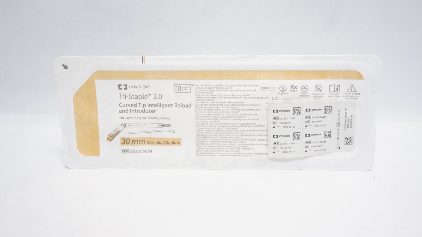 Covidien SIG30CTAVM Tri-Staple 2.0 Reload 30mm Vascular/Medium