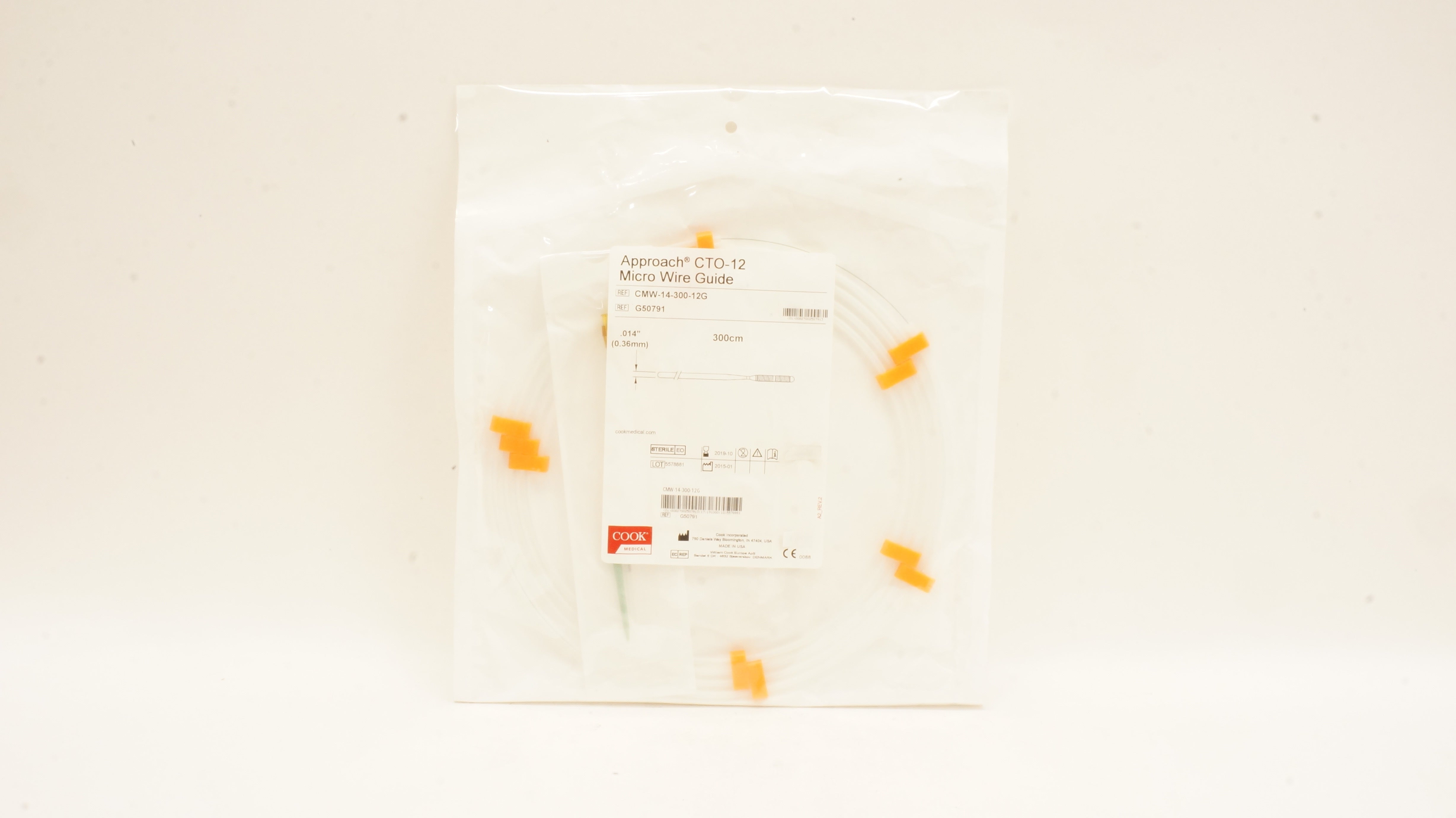 Cook Medical G50791 Approach CTO-12 Micro Wire Guide .014inch 300cm (x)