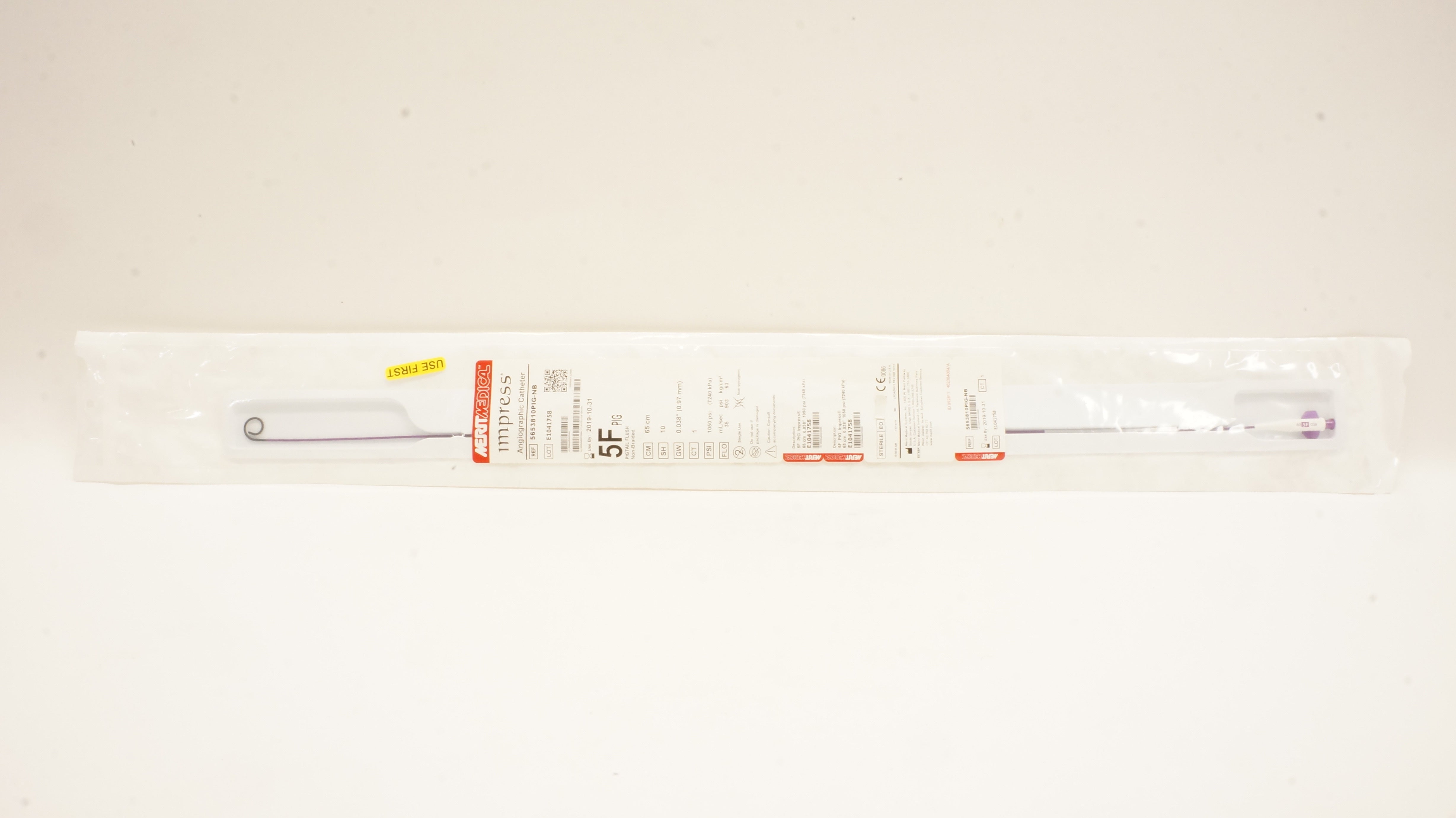 Merit Medical 5653810PIG-NB Impress Angiographic Cath. 5F (x)