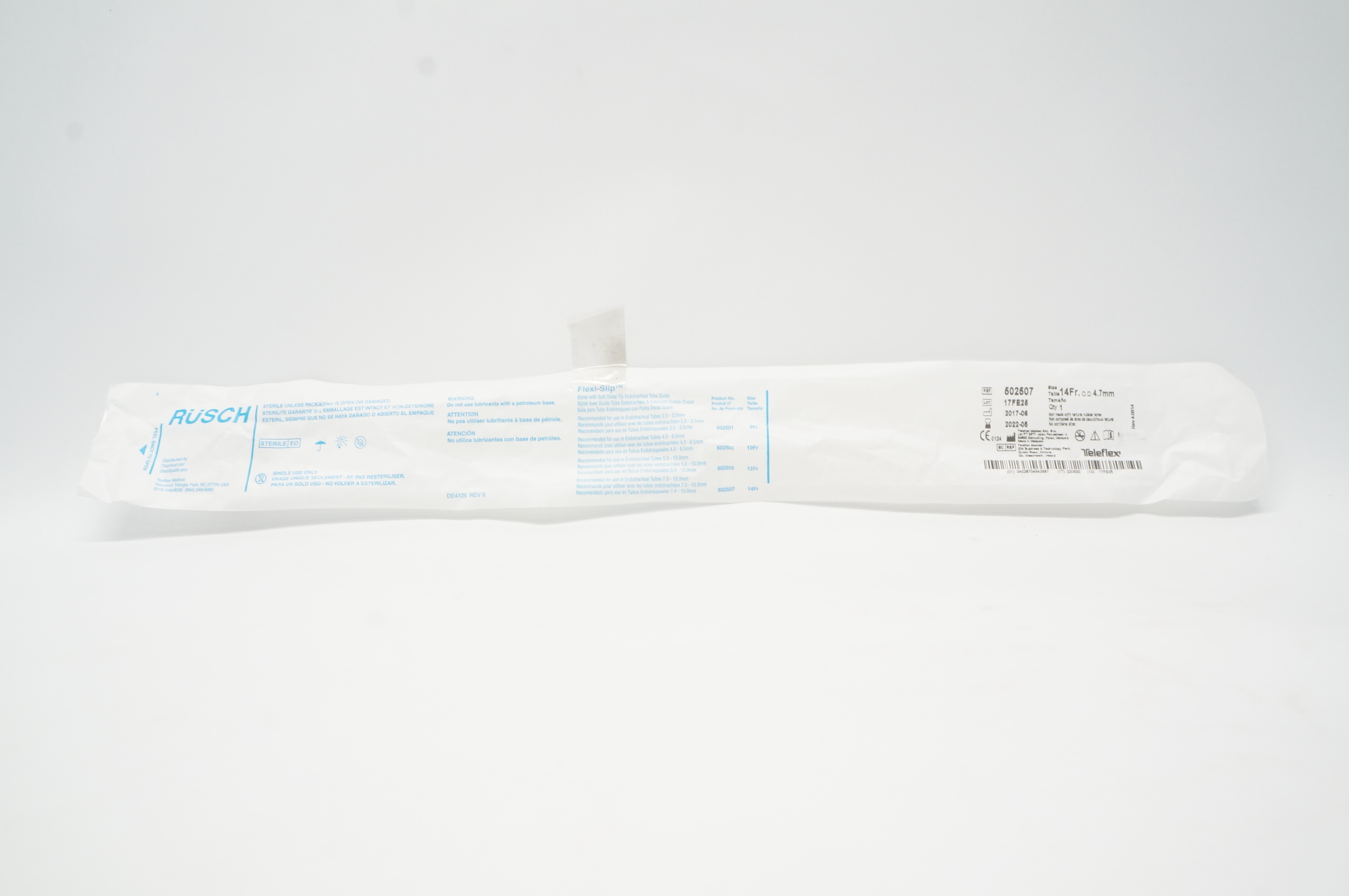 Teleflex 502507 Rusch Flexi-Slip Stylet With Soft Distal Tip 14Fr O.D. x 4.7mm
