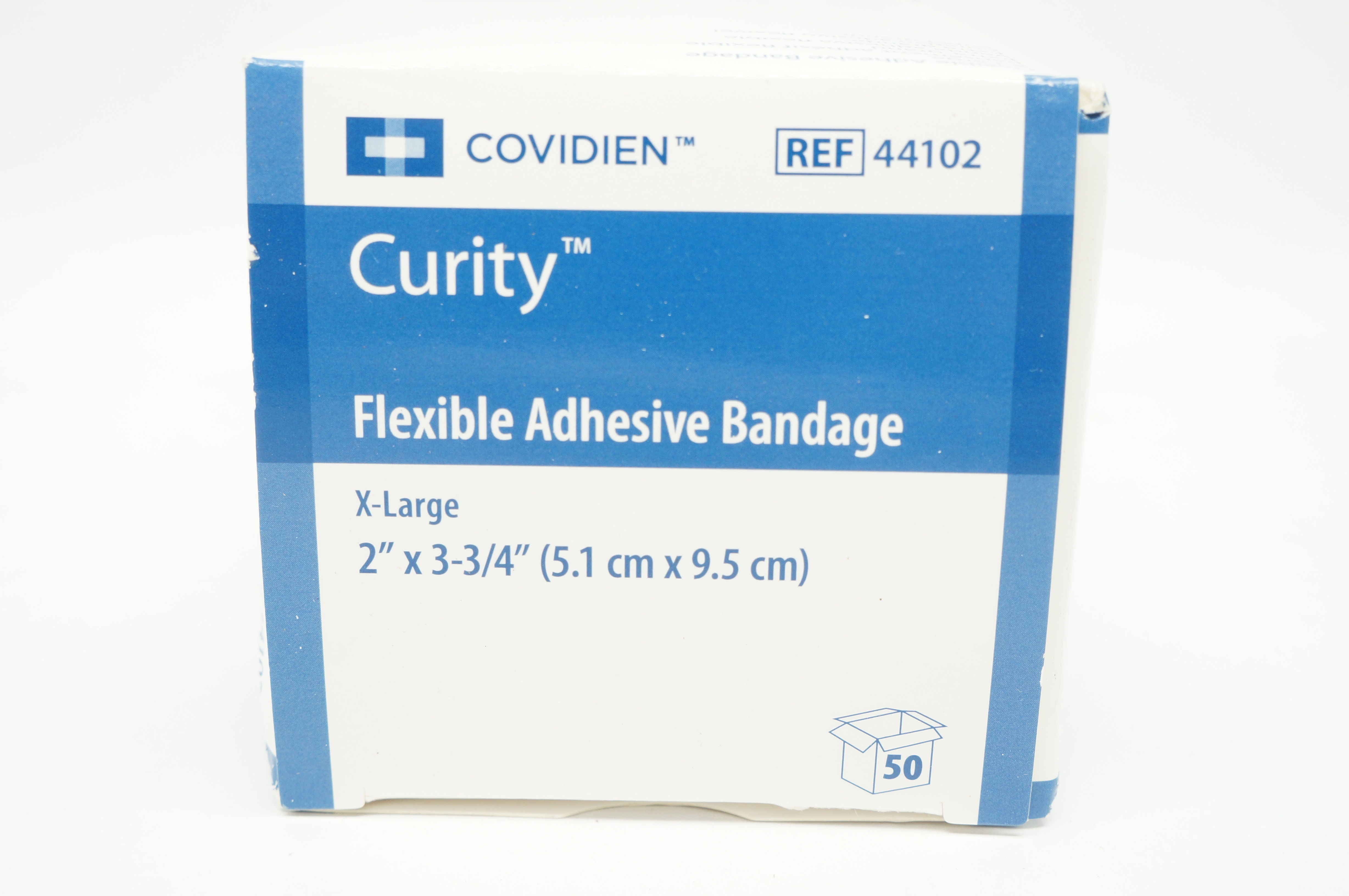 Covidien 44102 Curuty Flexible Adhesive Bandage X-Large 2 x 3-3/4inch - Box of 50