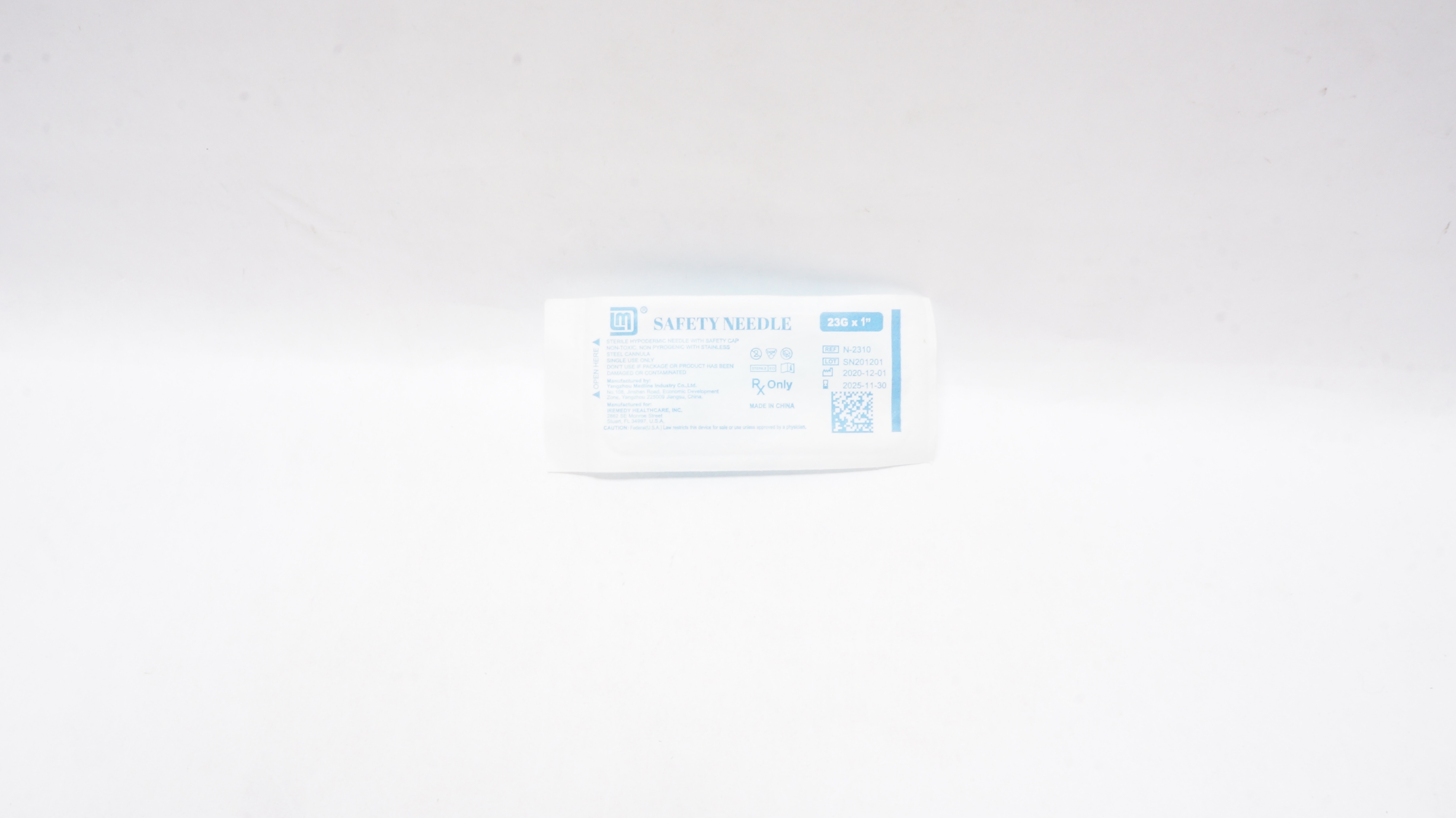 Yangzhou Medline N-2310 Safety Ndle 23G x 1inch