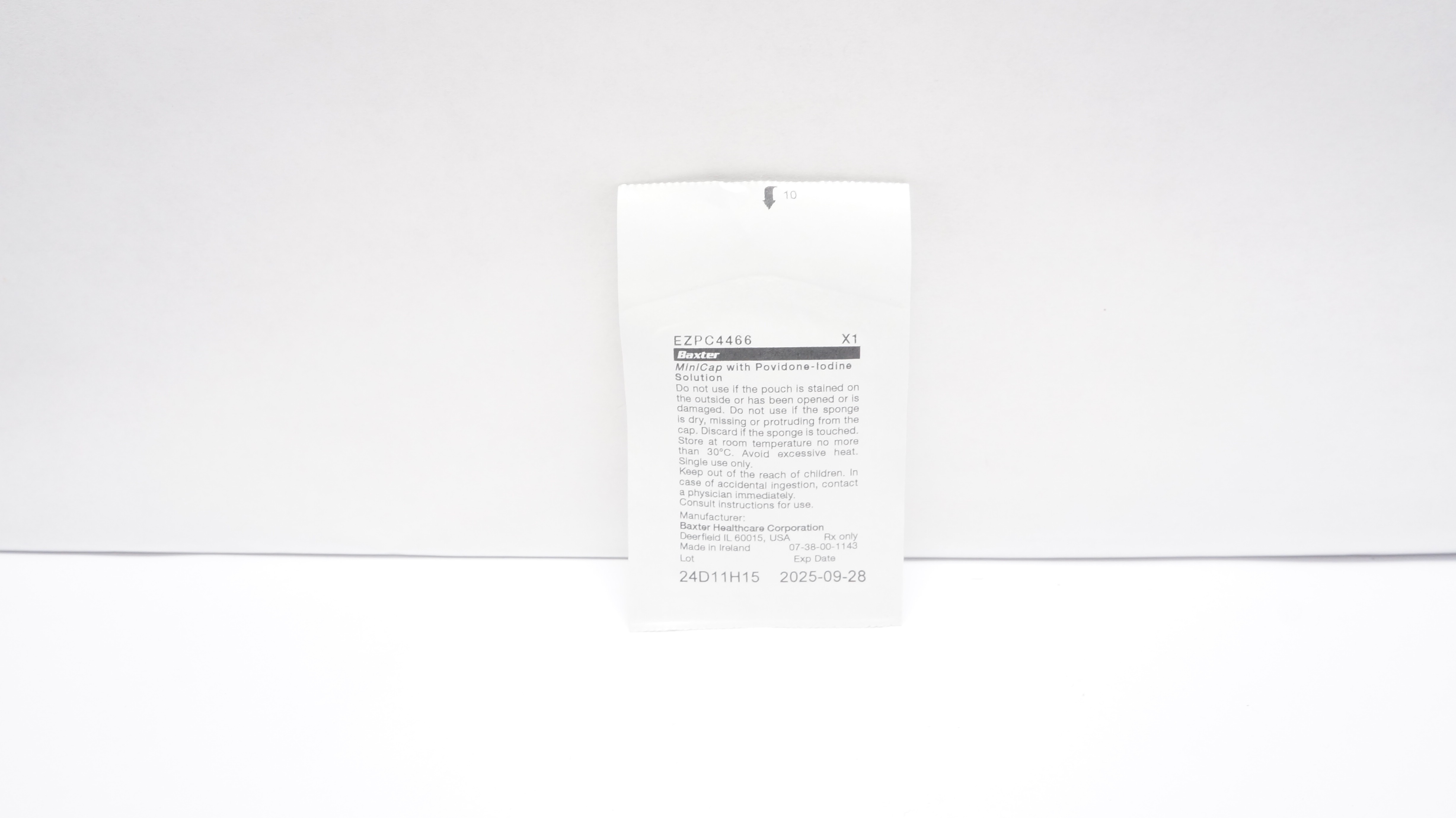 Baxter EZPC4466 MiniCap W/Povidone-Iodine Solution (x)