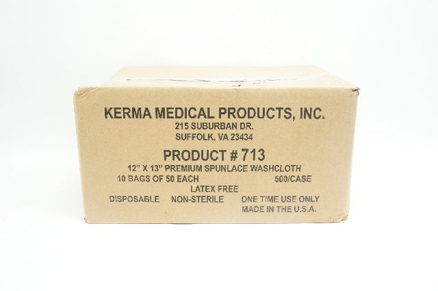 Kerma Medical Products 713 Premium Spunlace Washcloth 12in. x 13in. - Case of 500
