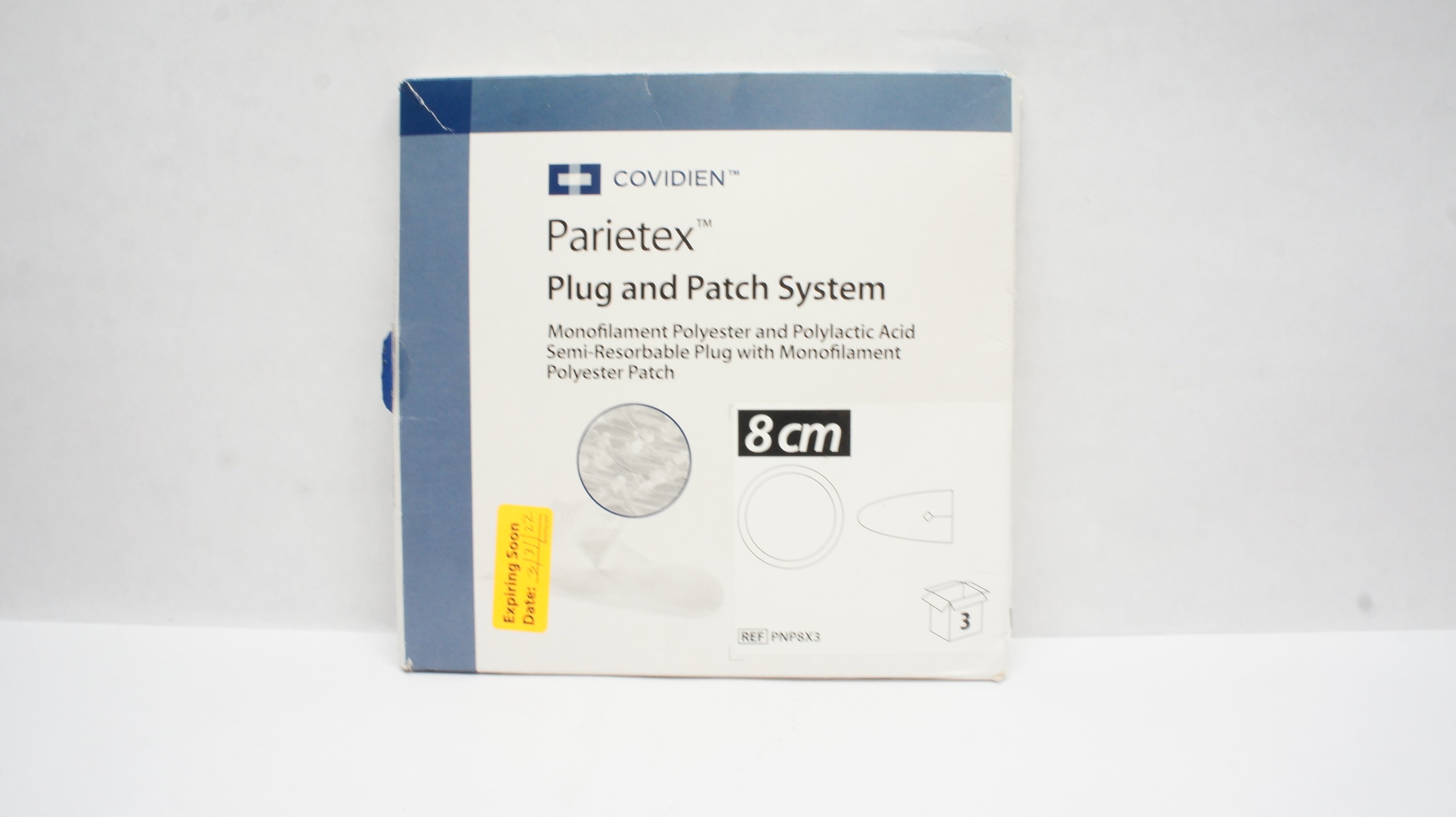 Covidien PNP8X3 Parietex Plug and Patch System 8cm (x) - Box of 6