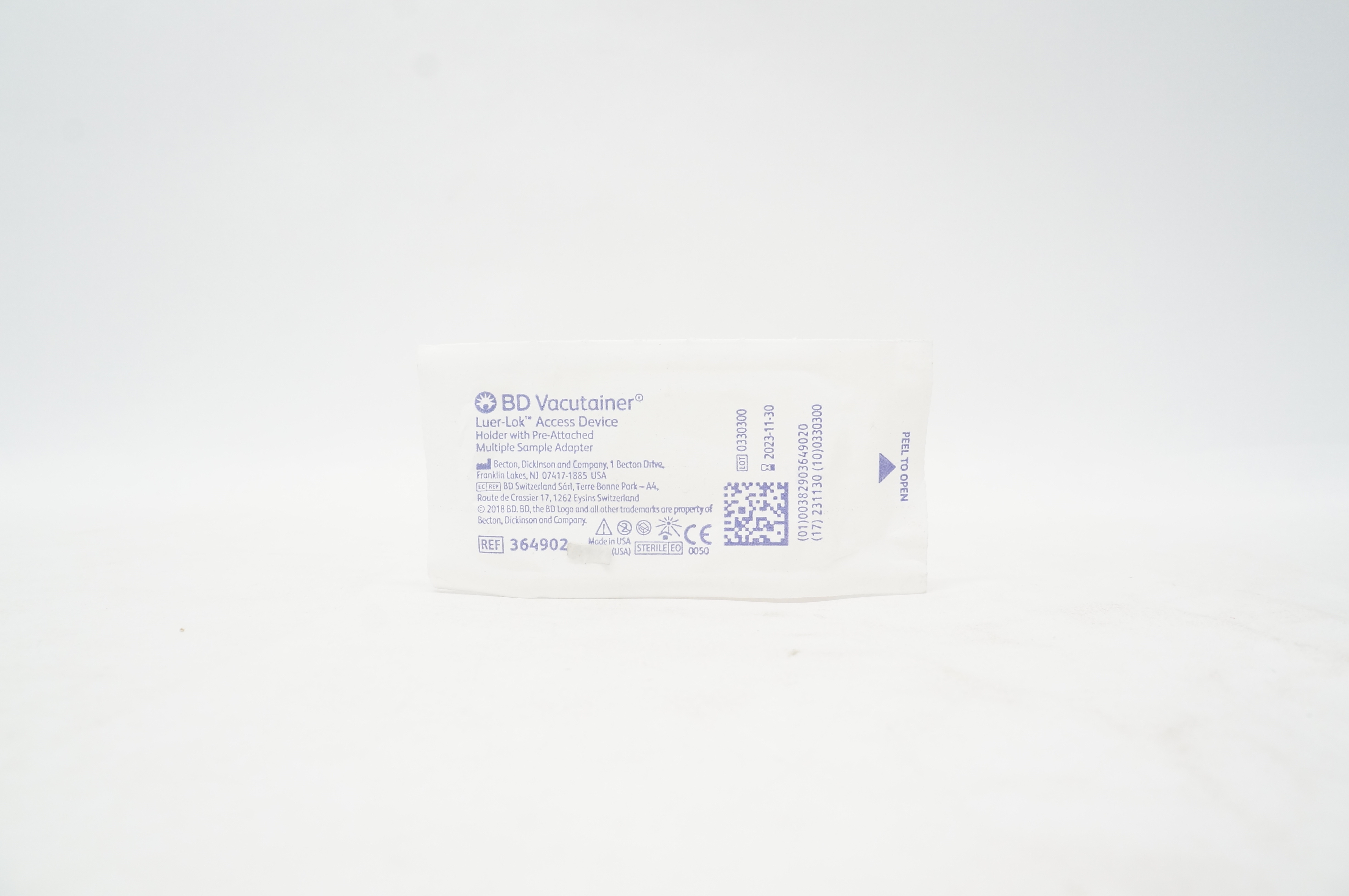 BD 364902 Vacutainer Luer-Lok Access Device Holder with Multiple Sample Adapter