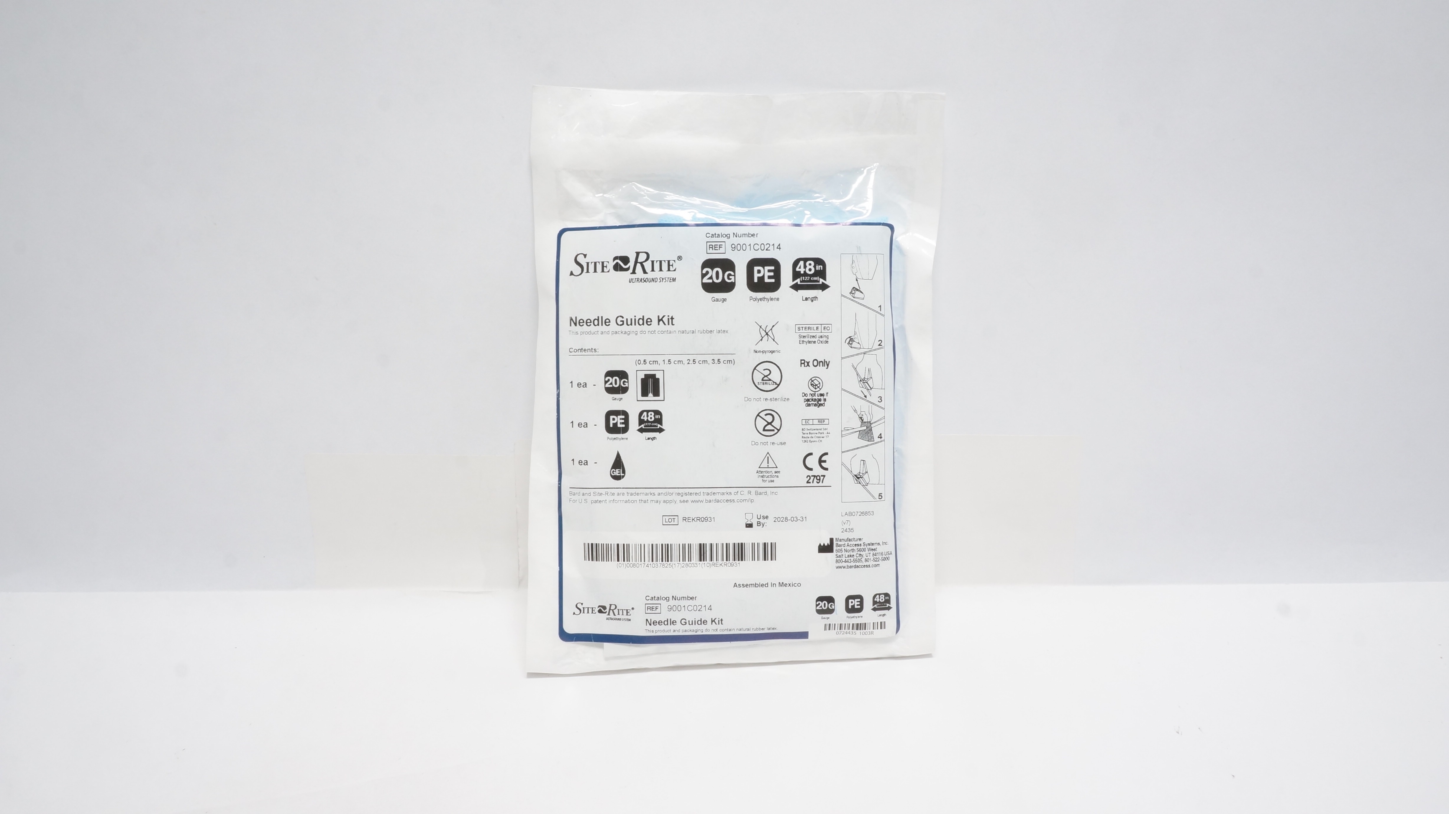 Bard 9001C0214 Site-Rite Ndle Guide Kit 20G x 48inch