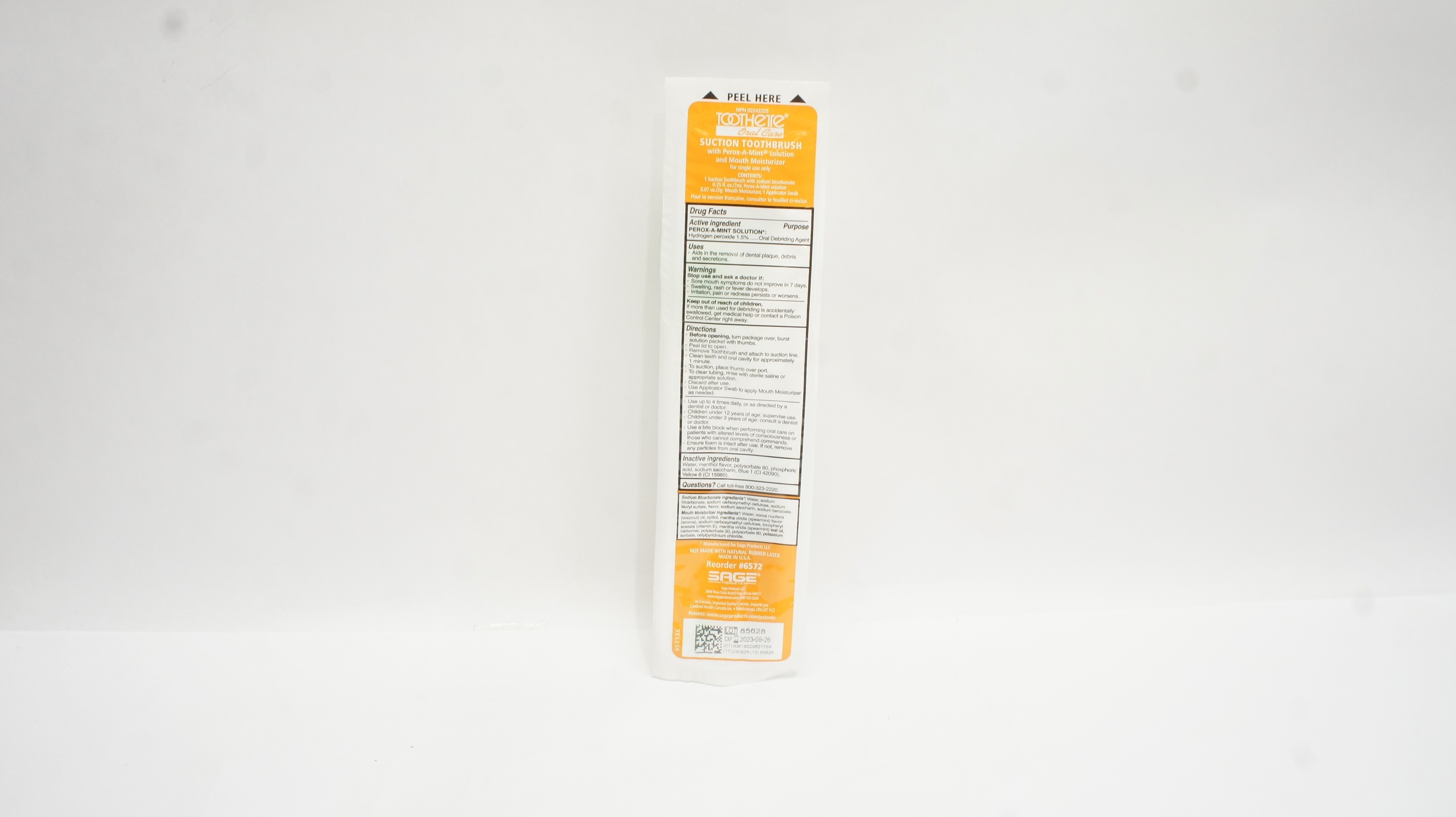 Cardinal Health 6572 Sage Toothette Suction Toothbrush 7ml (x)