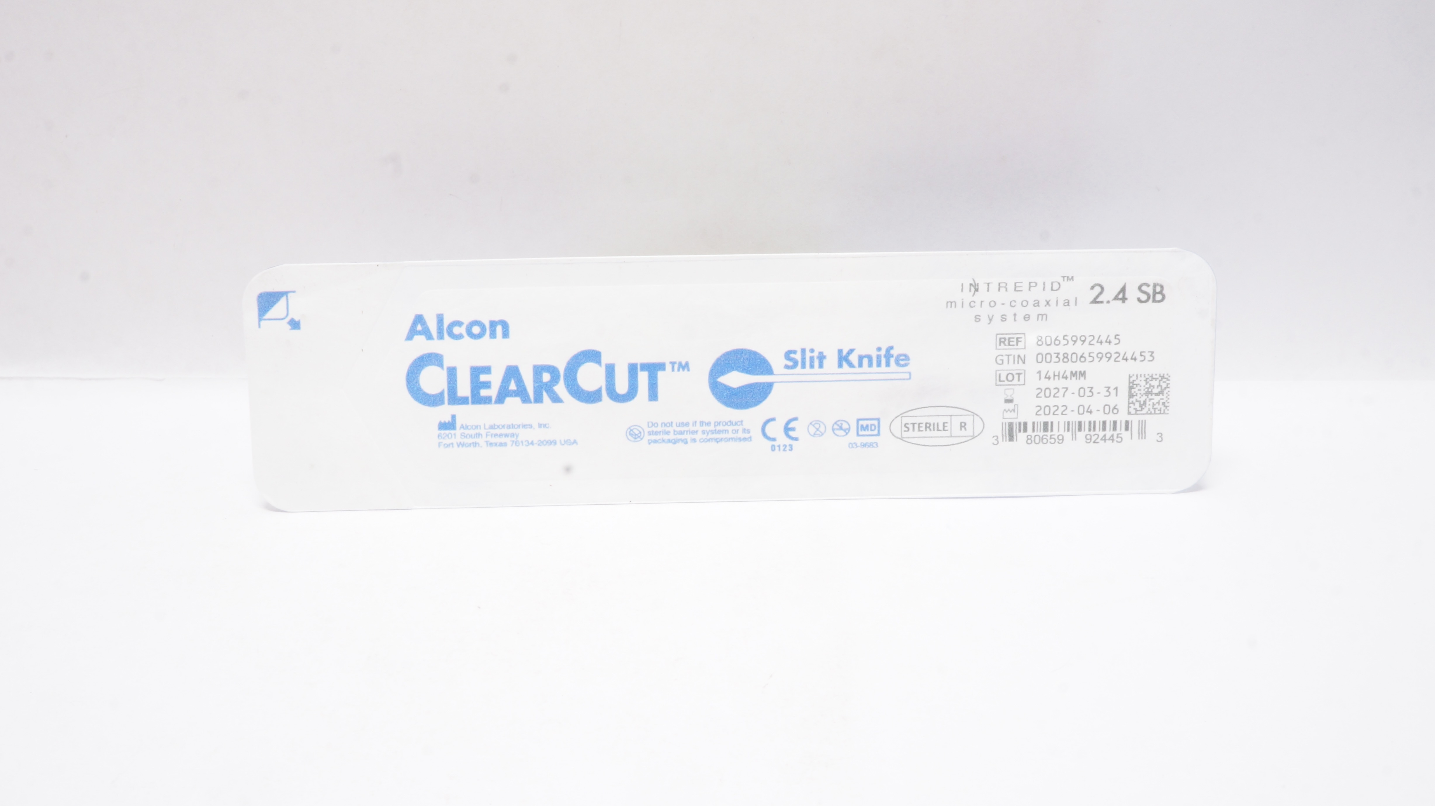 Alcon 8065992445 Intrepid Micro-Coaxial System ClearCut Slit Knife 2.4 SB