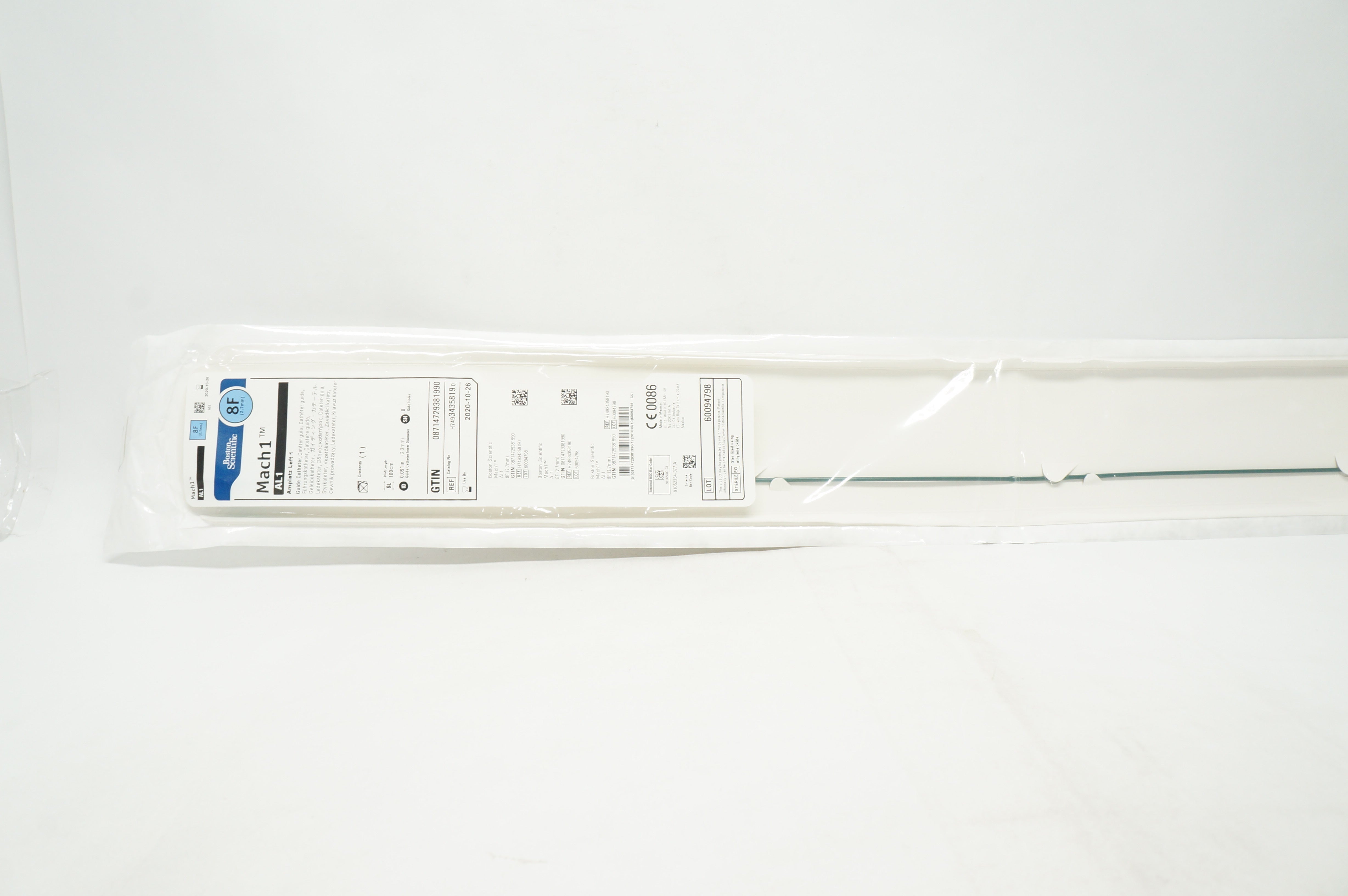 Boston Scientific H74934358190 Mach 1 Amplatz Left AL1 Guide Cath. 8F (x)