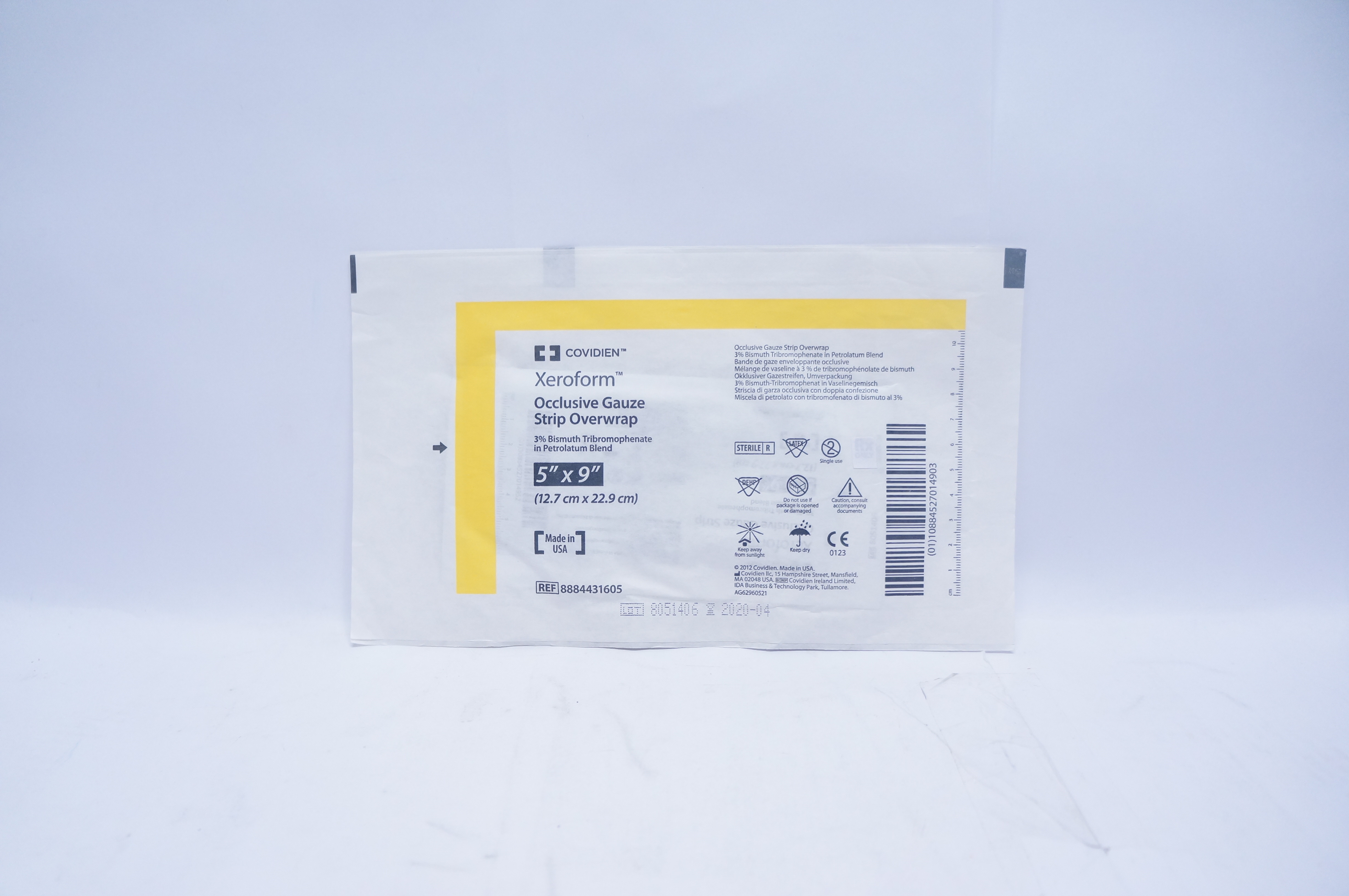 Covidien 8884431605 Xeroform Occlusive Gauze Strip Overwrap 5 x 9inch (x)