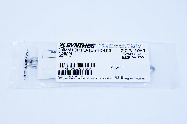 Synthes 223.591 3.5mm LCP Plate 9 Holes 124mm