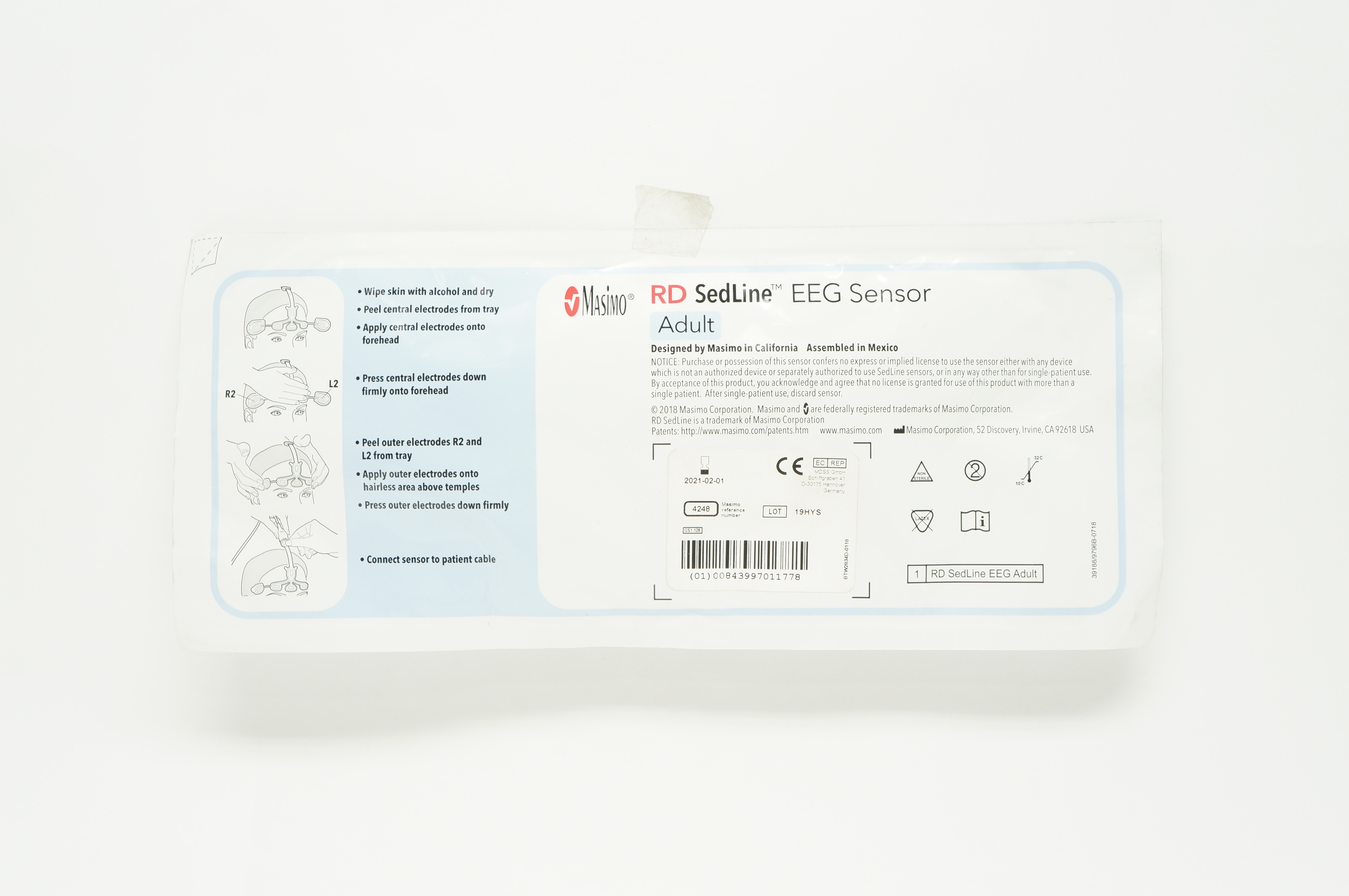 Masimo 4248 RD Sedline EEG Sensor Adult