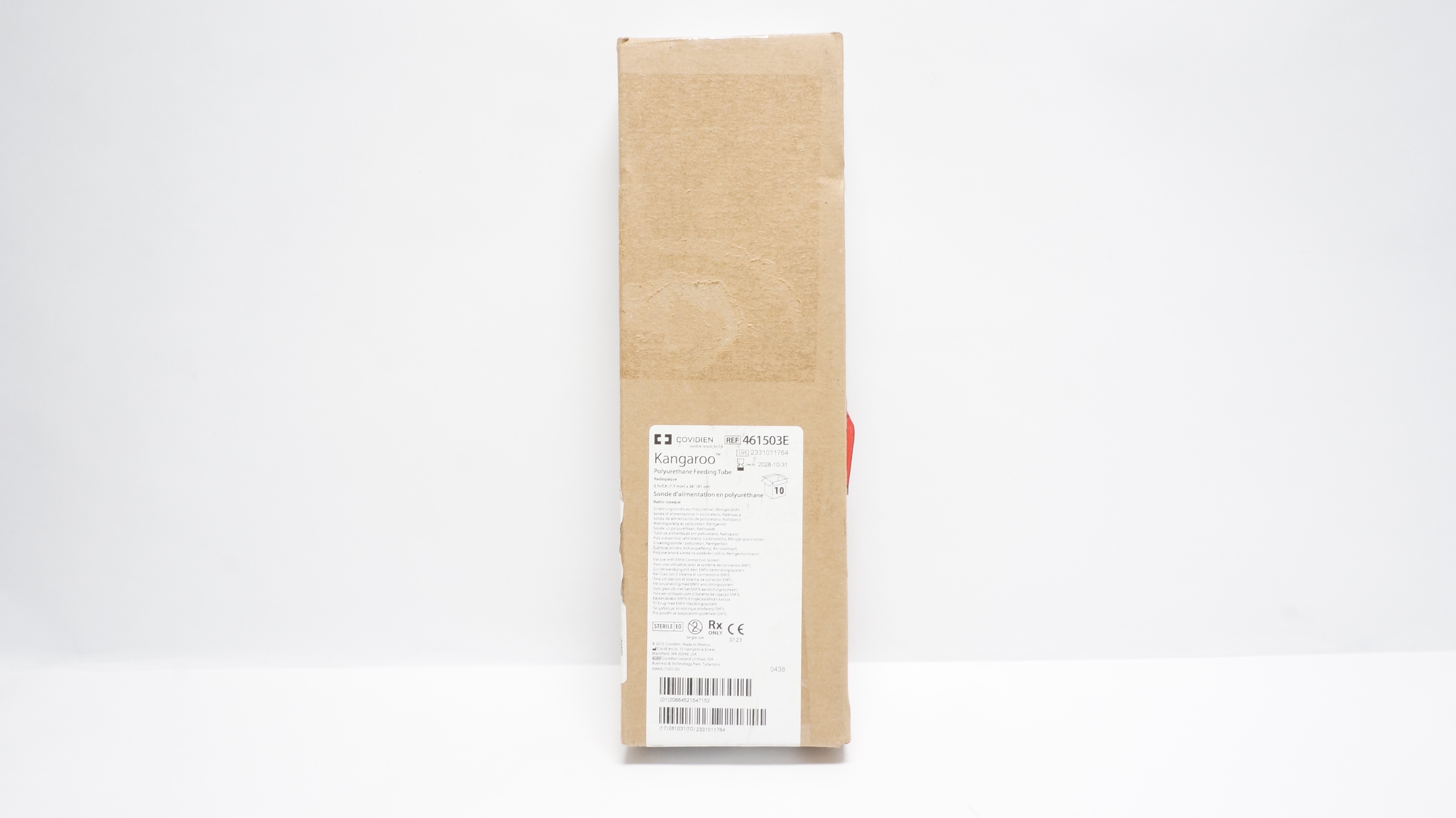 Covidien 461503E Kangaroo Polyurethane Feeding Tube 5 Fr/Ch x 36in. - Box of 10