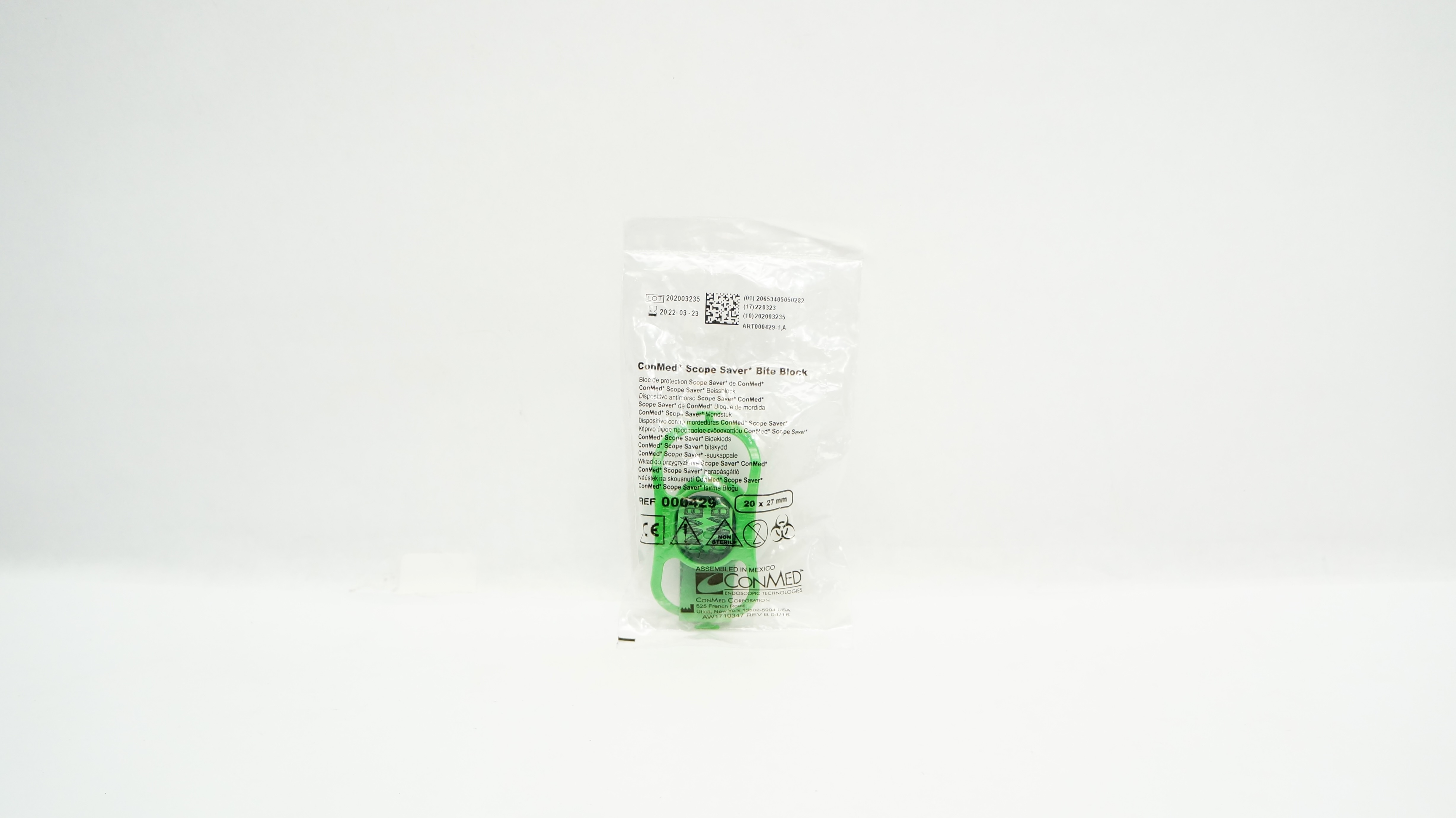 ConMed 000429 Adult Scope Saver Bite Block 20 x 27mm (x)