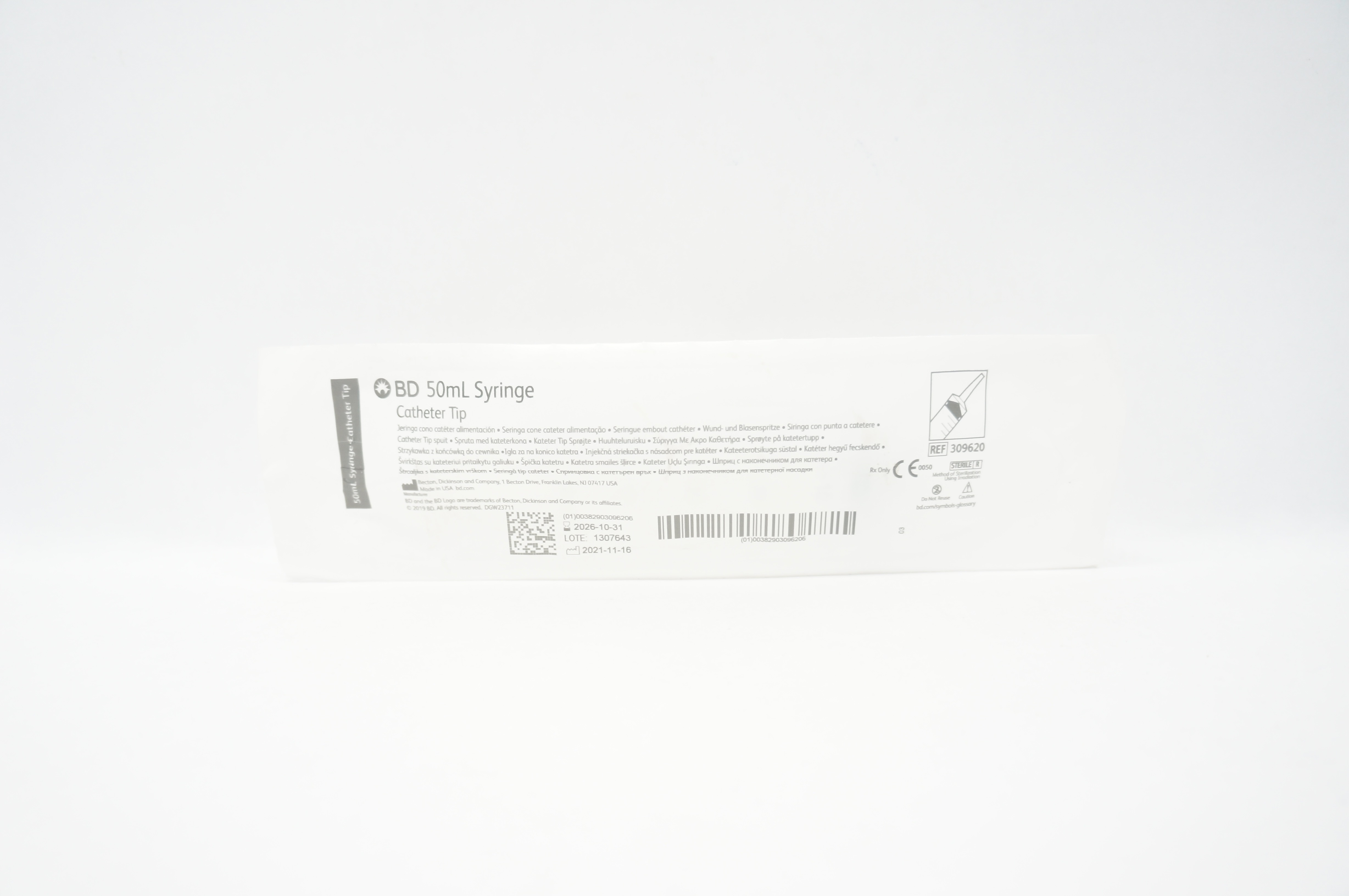 BD 309620 50ml Syringe Catheter Tip