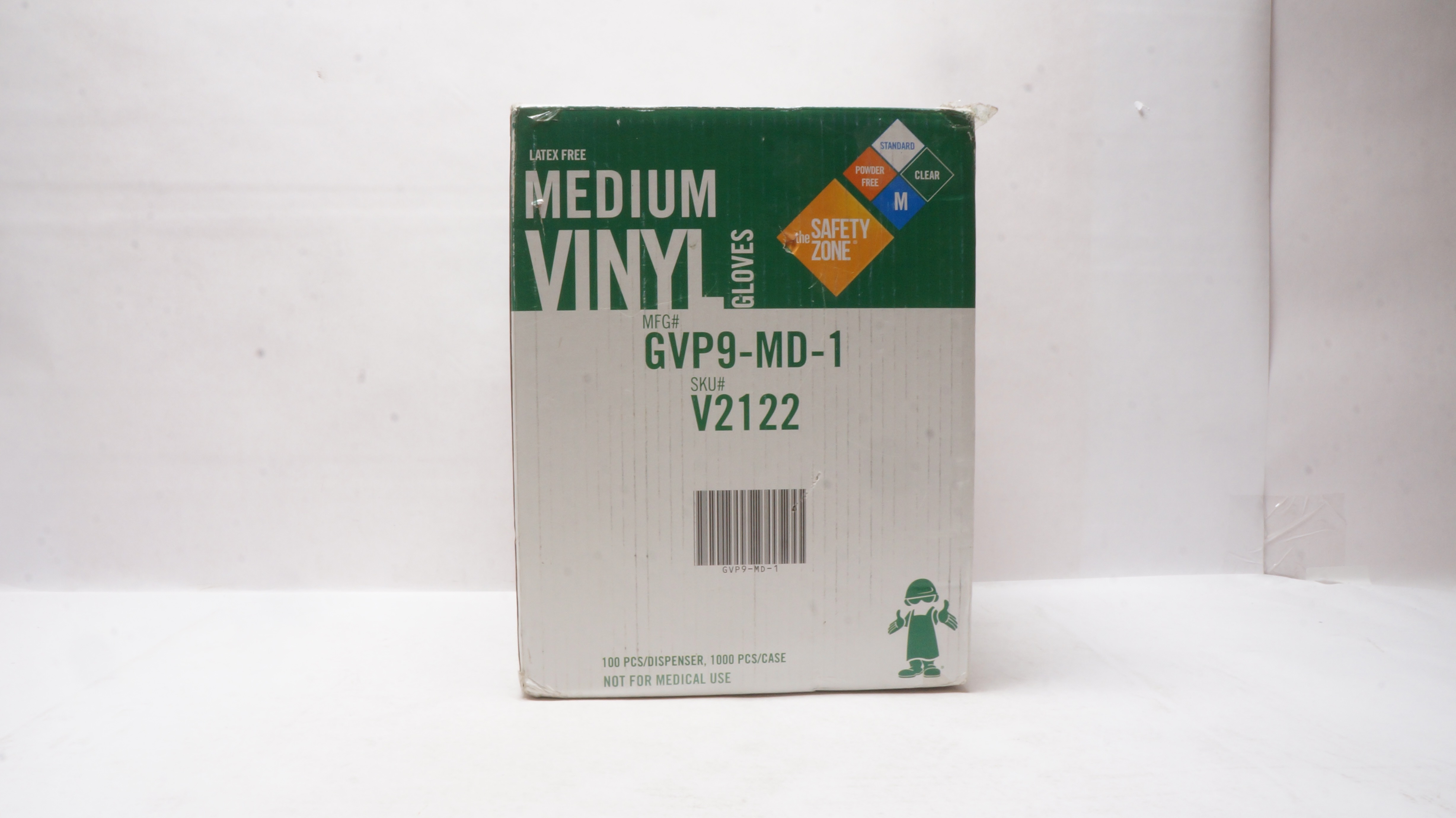 The Safety Zone 66741 GVP9-MD-1 Medium Vinyl Gloves - Case of 1000