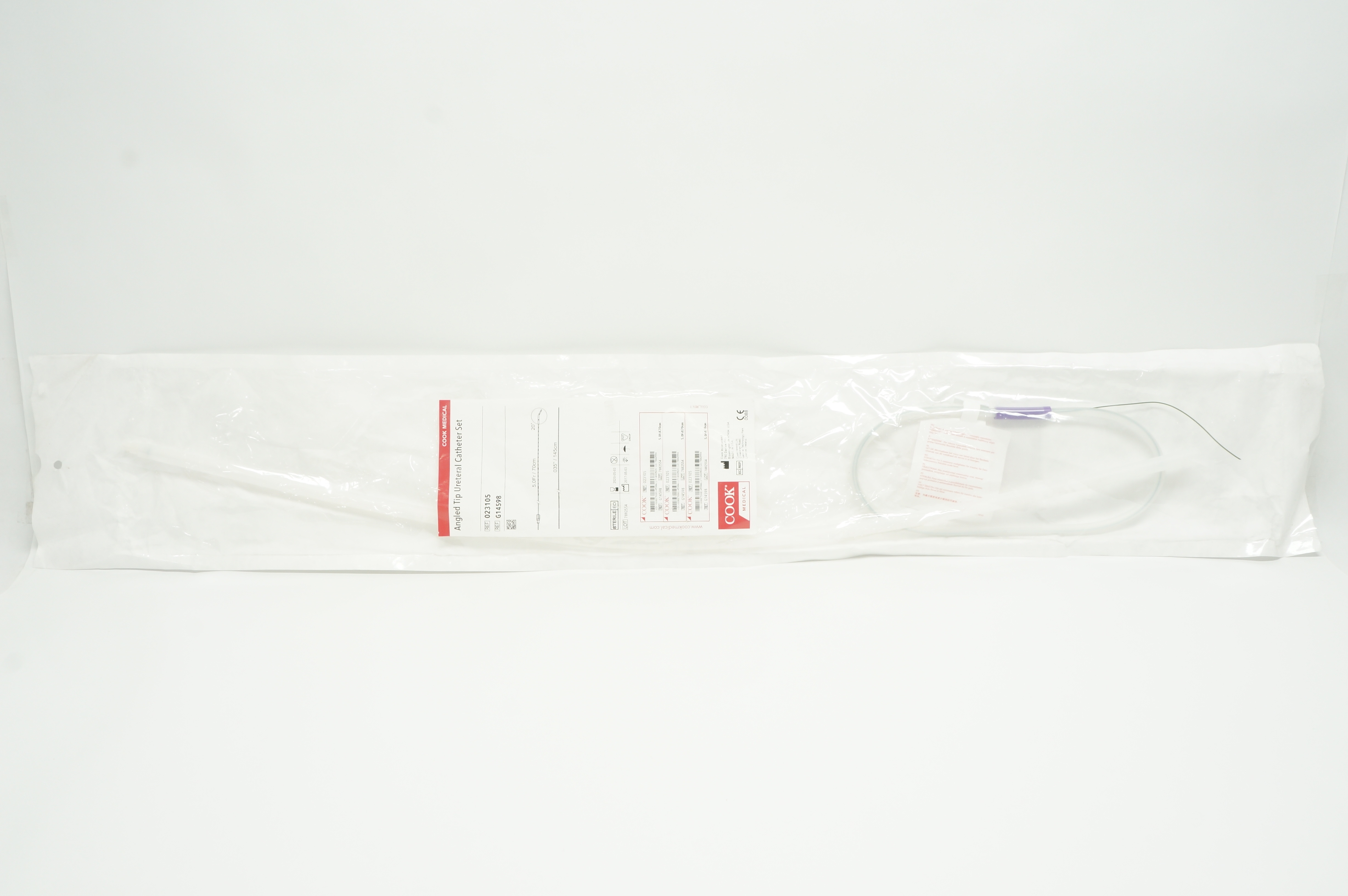 Cook Medical G14598 Angled Tip Ureteral Cath. Set 5.0Fr x 70cm (x)