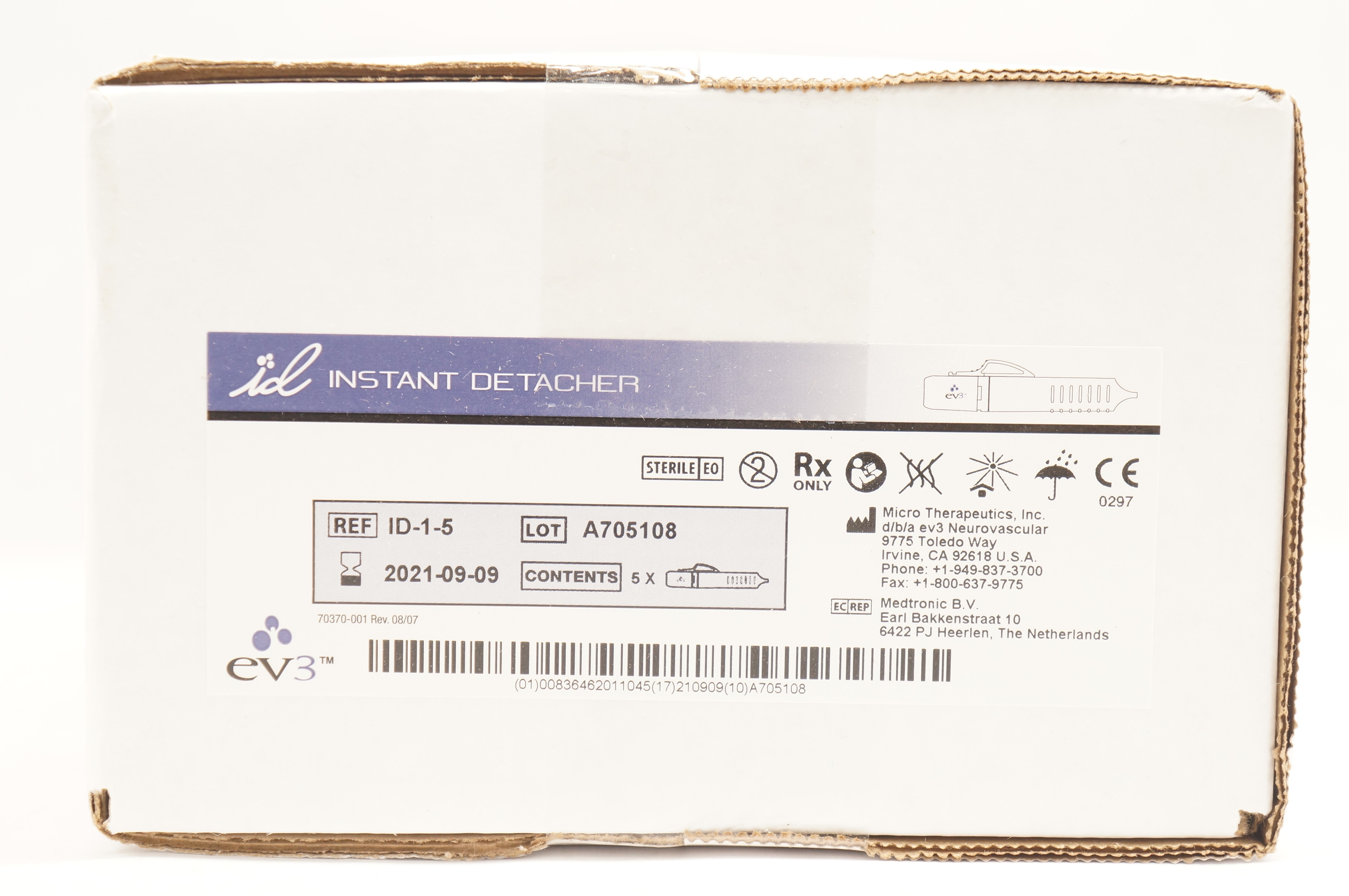 Micro Therapeutics ID-1-5 ID Instant Detacher -Box of 5  (x)