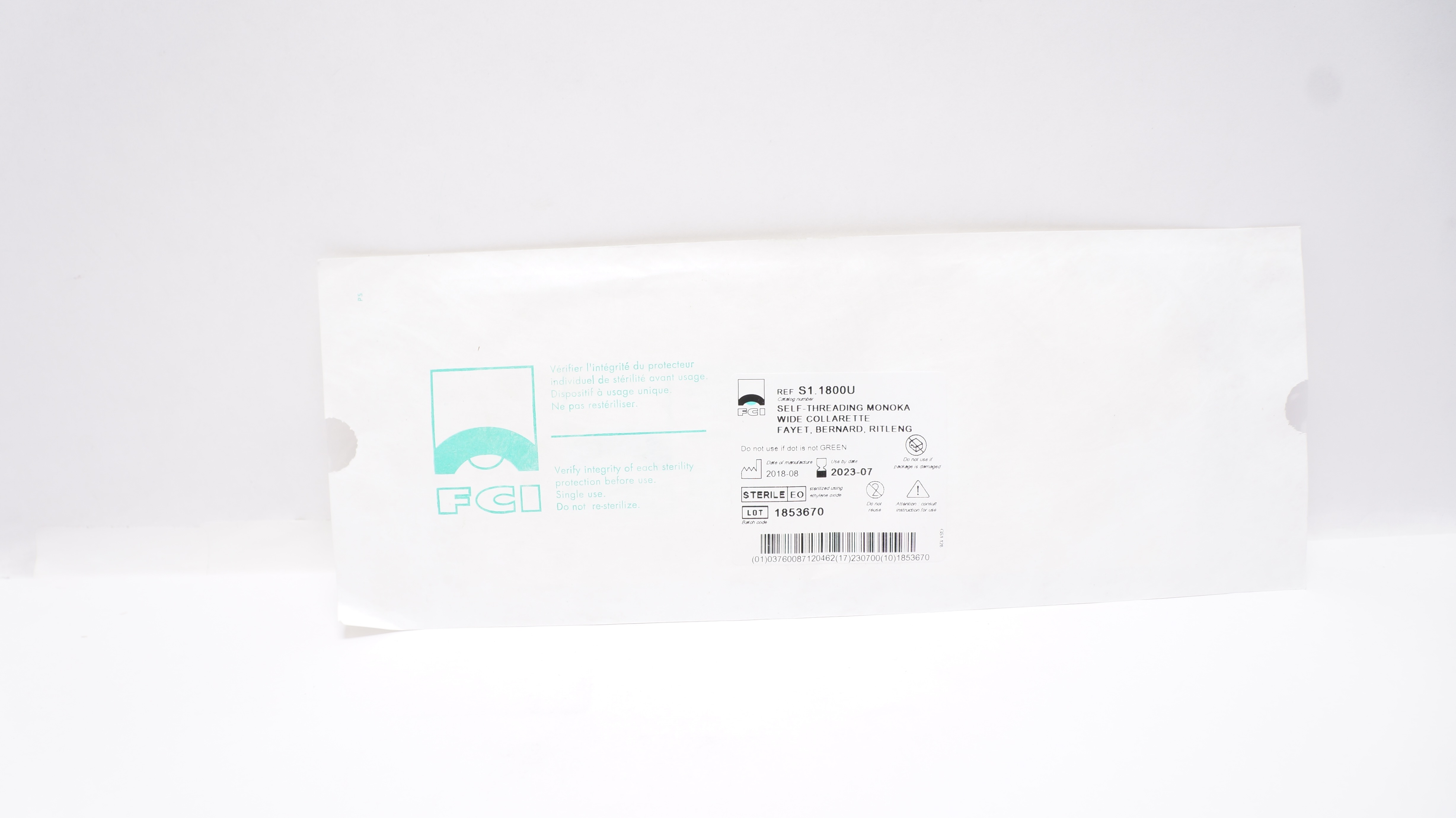 FCI S1.1800U Self-Threading Monoka Wide Collarette Fayet Bernard Ritleng (x)