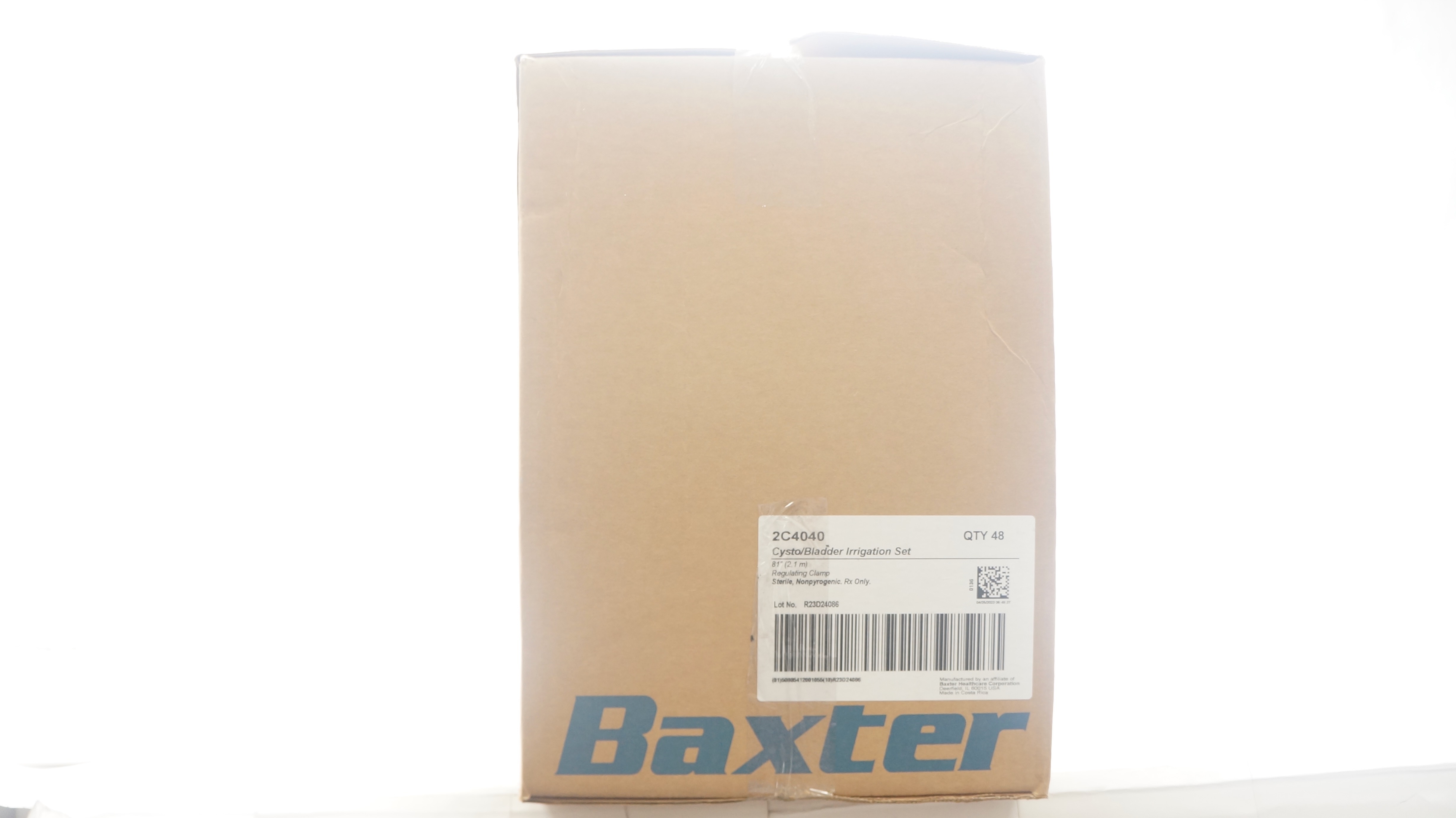 Baxter 2C4040 Cysto/Bladder Irrigation Set 81inch, Regulating Clamp  - Box of 48
