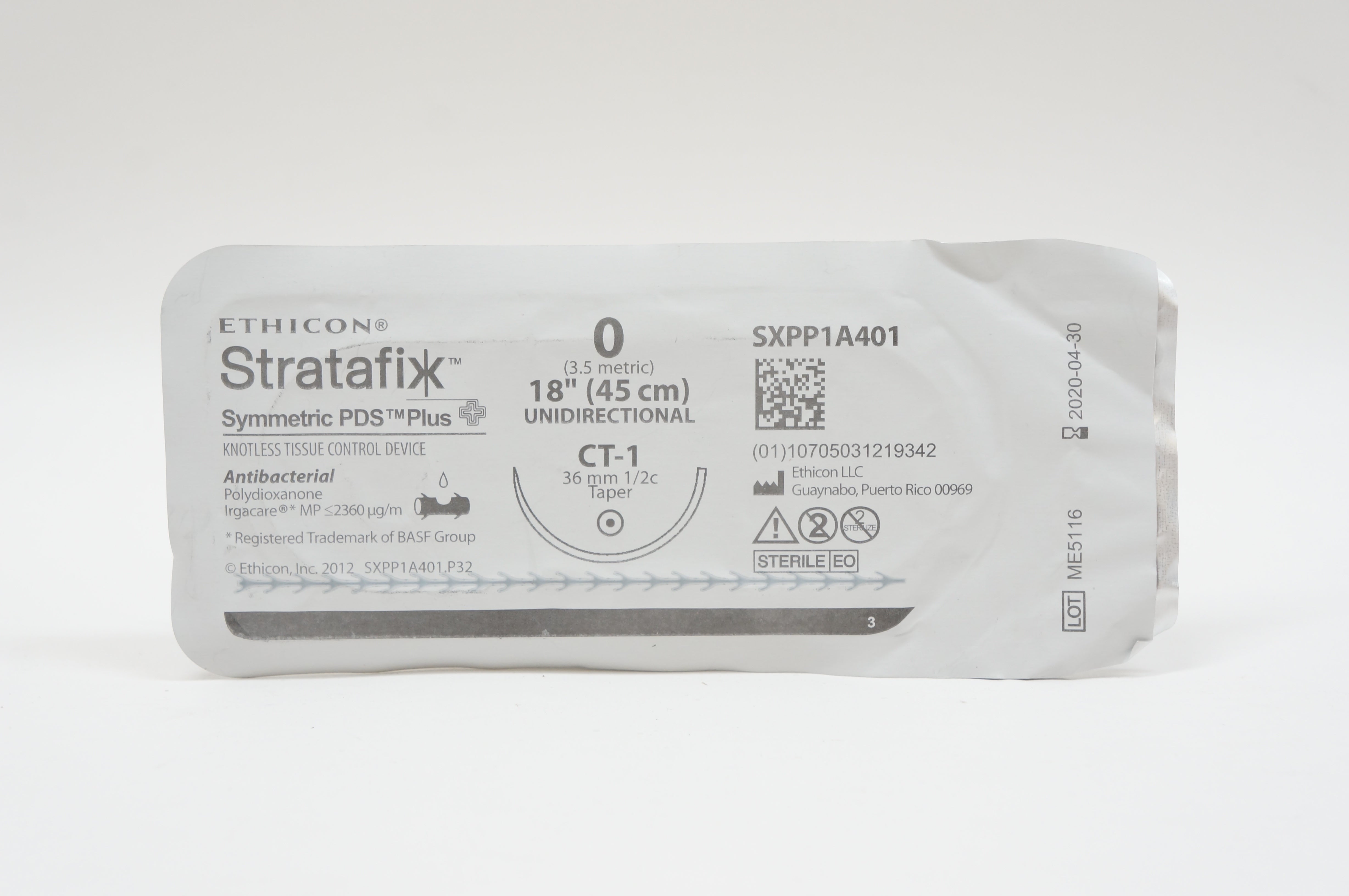 Ethicon SXPP1A401 0 Stratafix Tissue Control Device CT-1 36mm 1/2c Taper 18inch(x)