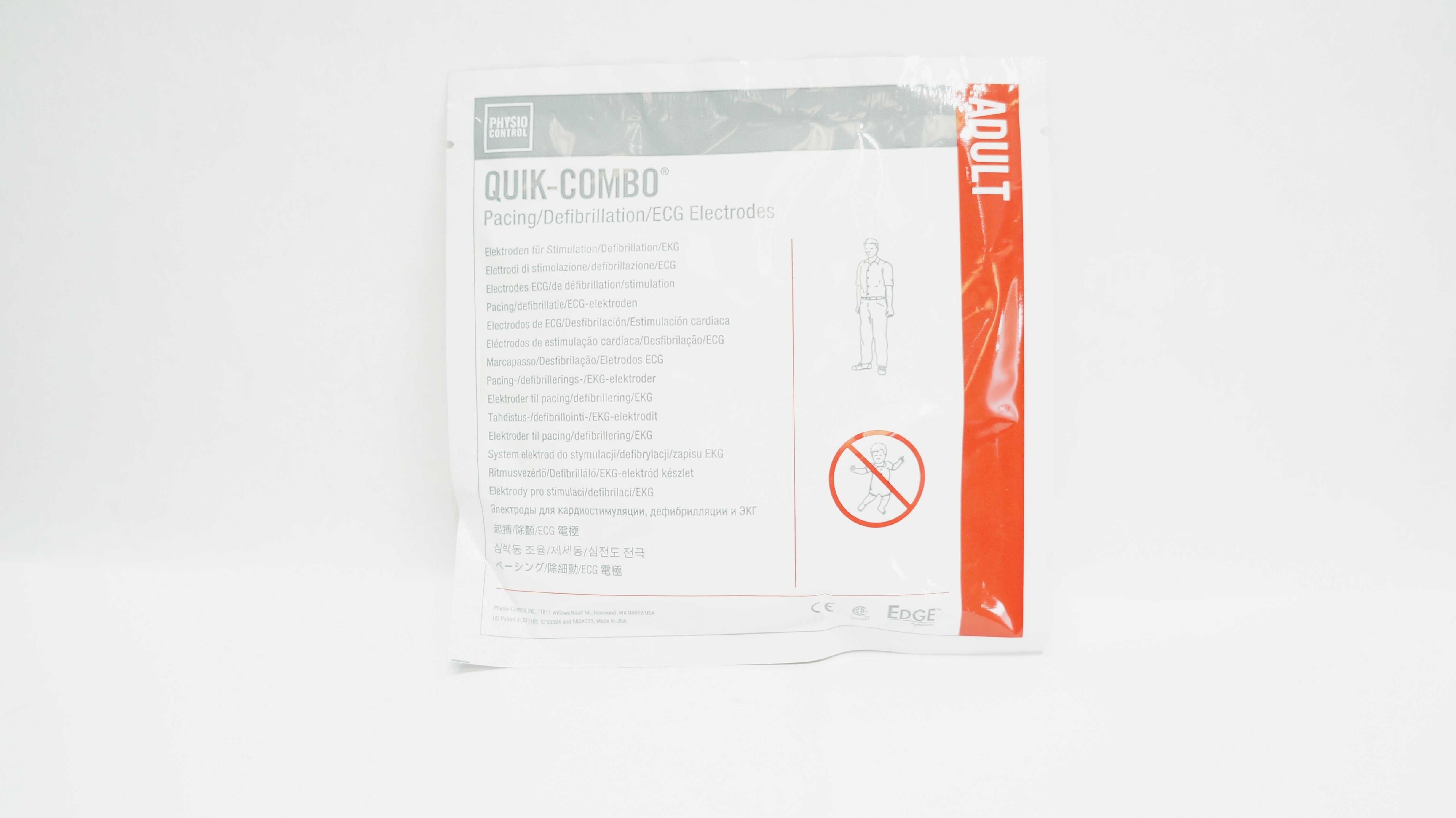 Physio-Control 11996-000091 Quick-Combo Pacing/Defibrillation/ECG Electrodes (x)