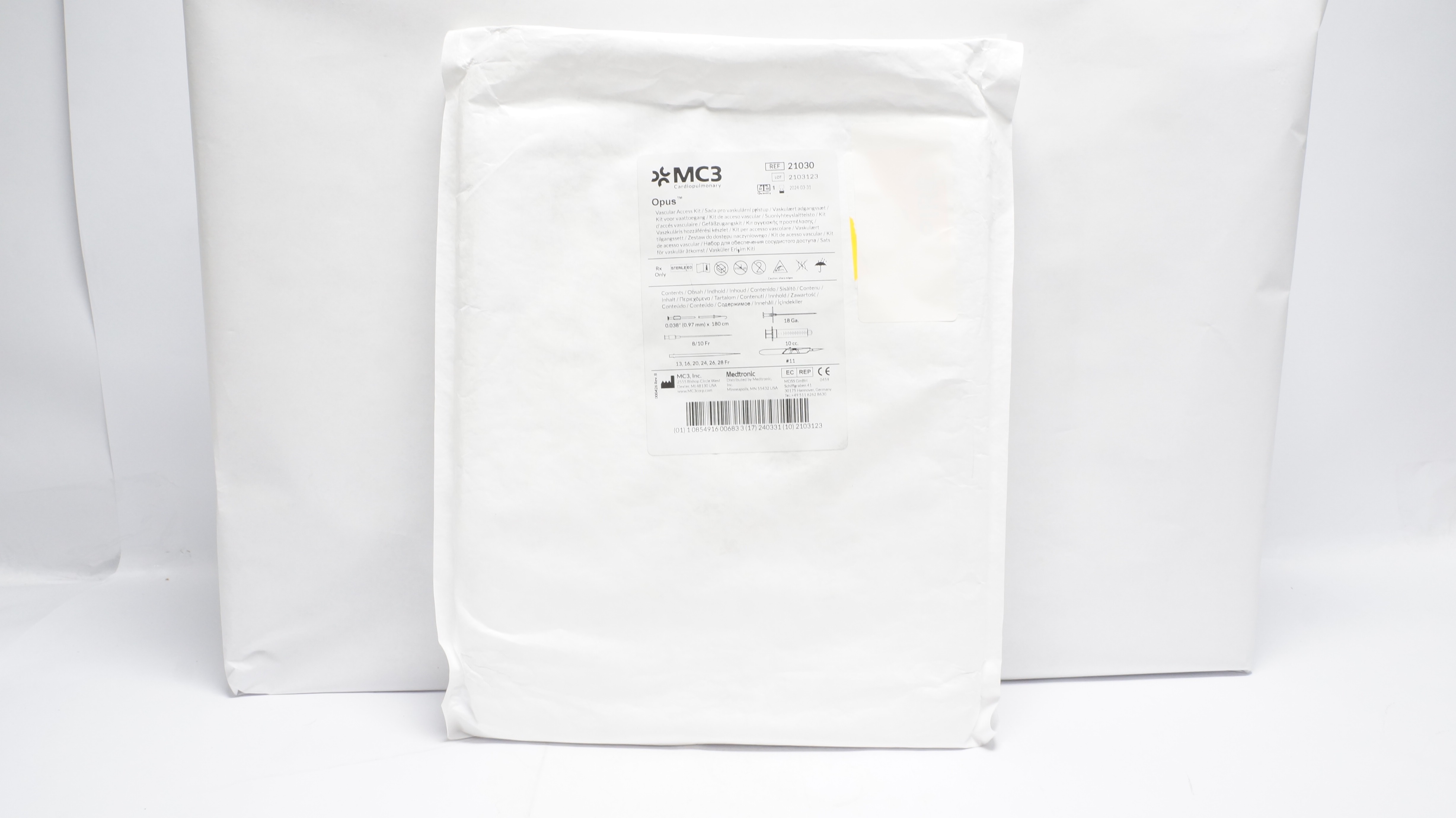 MC3 Cardiopulmonary 21030 Opus Vascular Access Kit (x)
