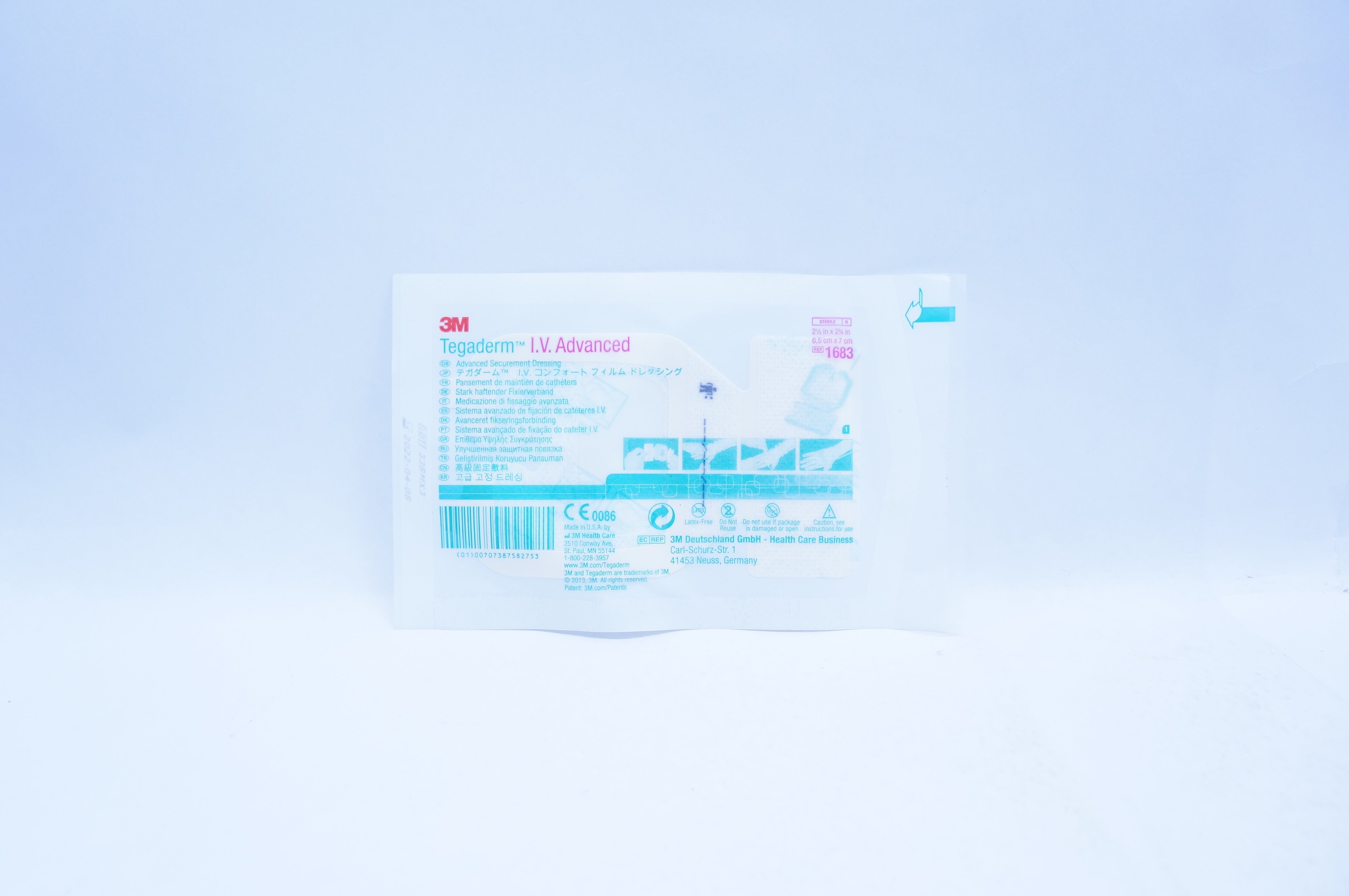 3M 1683 Tegaderm I.V. Advanced Securement Dressing 2-1/2inch x 2-3/4inch (x)