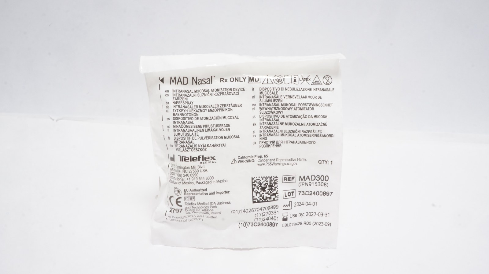 Teleflex MAD300 MAD Nasal Atomization Device