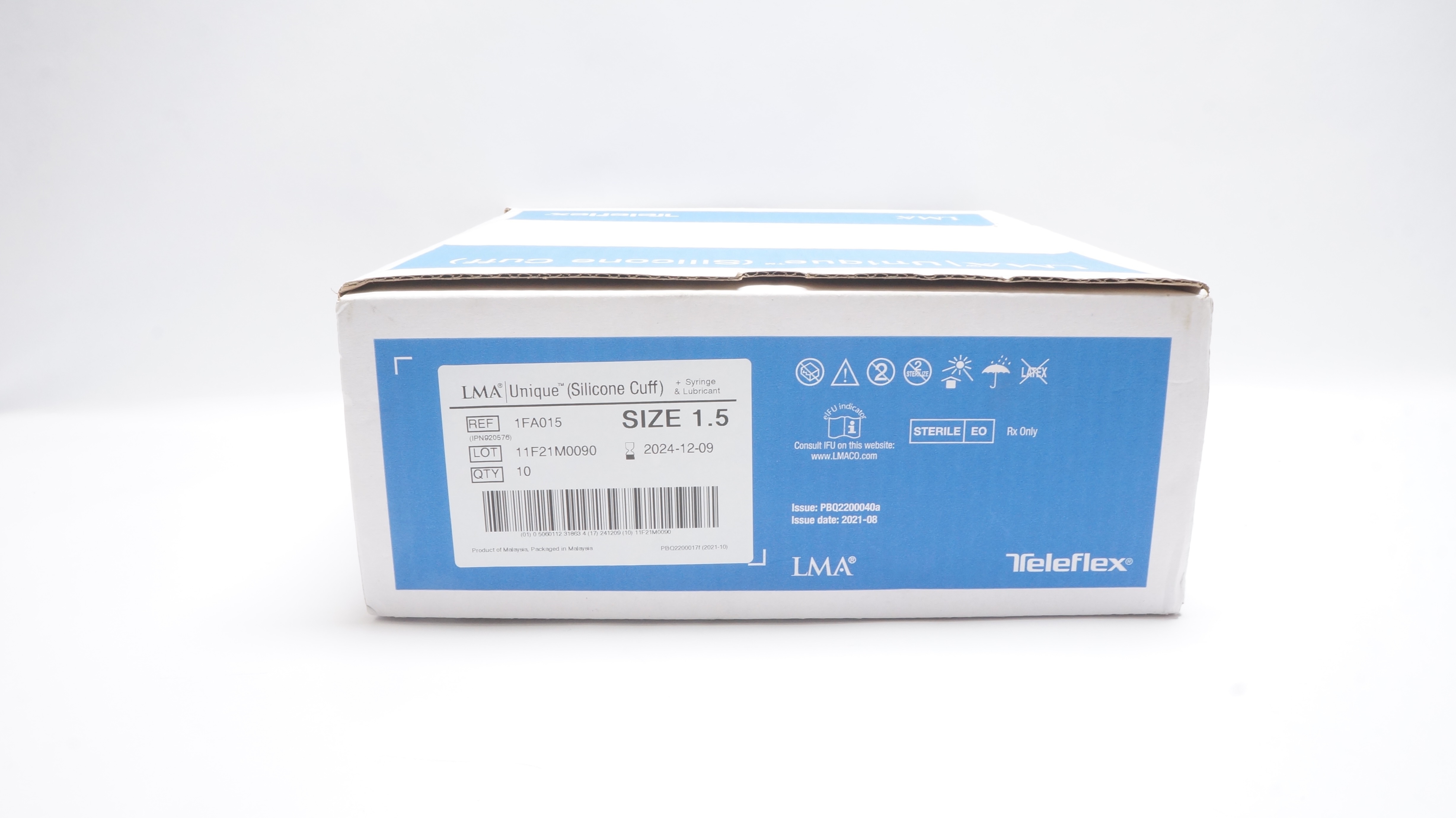 Teleflex 1FA015 LMA Laryngeal Mask Airway Size 1.5 5-10kg - Box of 10 (x)