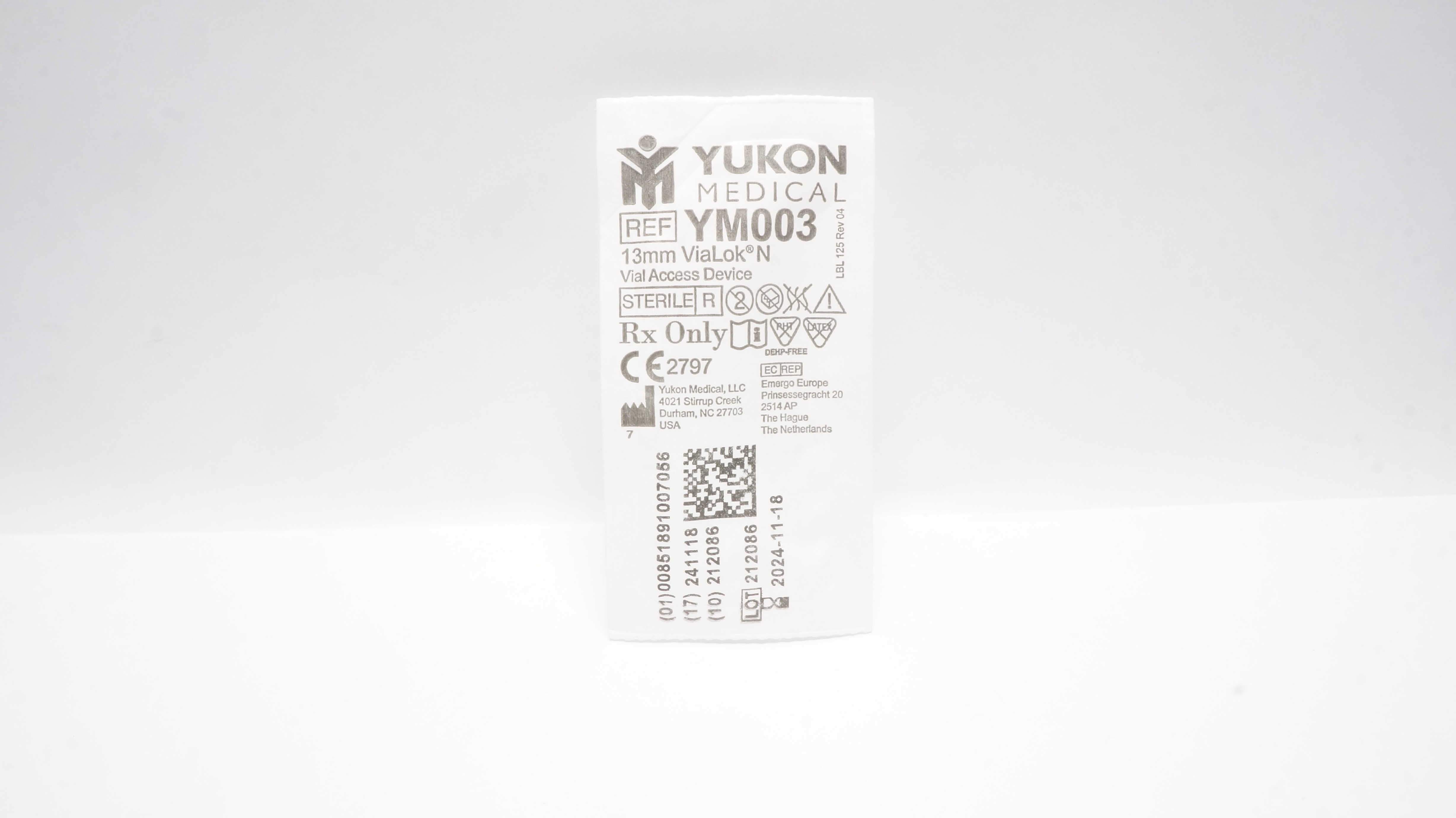 Yukon Medical YM003 ViaLok N 13mm Vial Access Device (x)