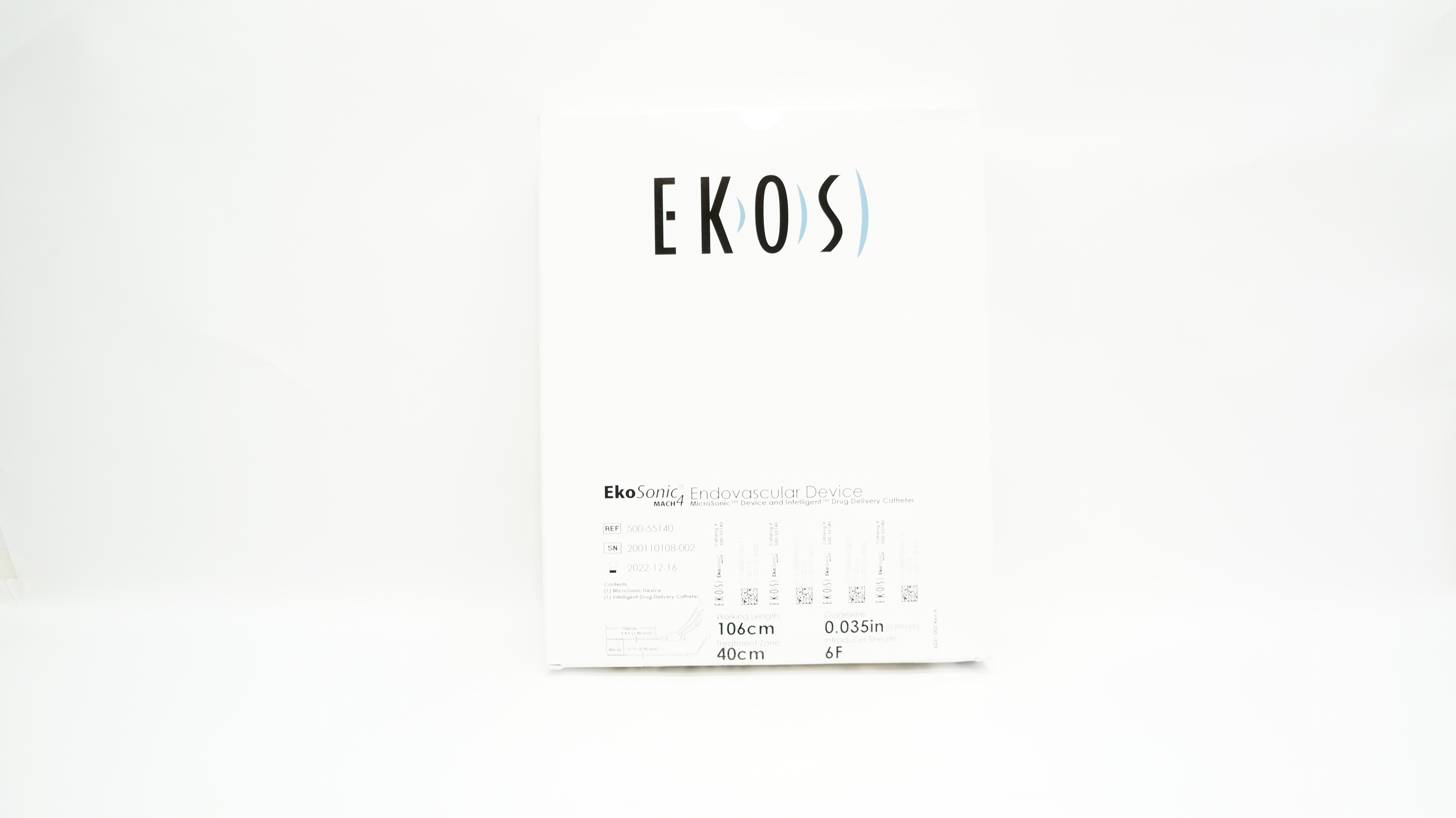 EKOS 500-55140 EkoSonic Endovascular Device 6F x 106cm x 40cm x 0.035in (x)