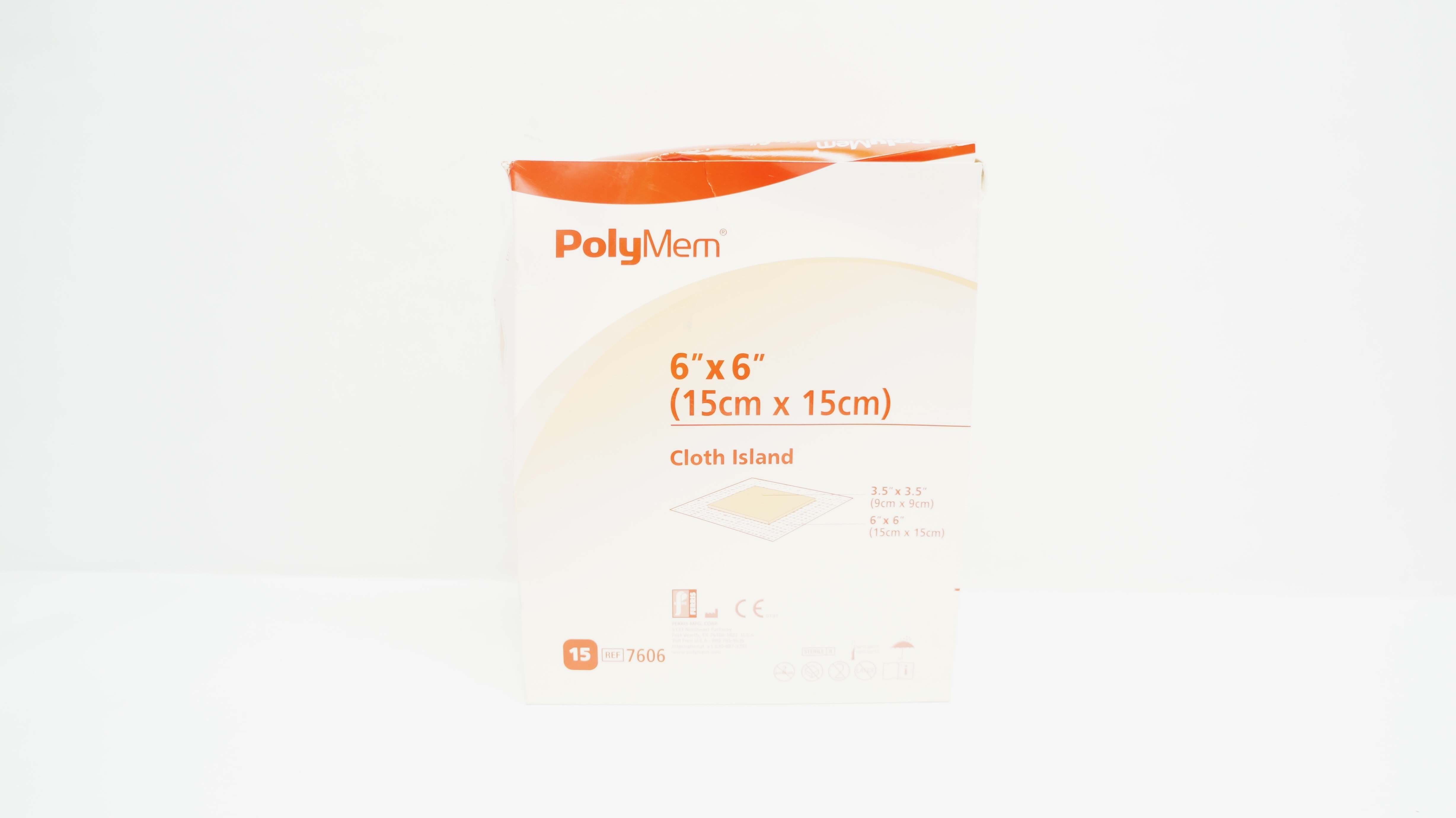 Ferris 7606 PoyMem Cloth Island 6inch x 6inch, 3.5inch x 3.5inch (x) - Box of 15