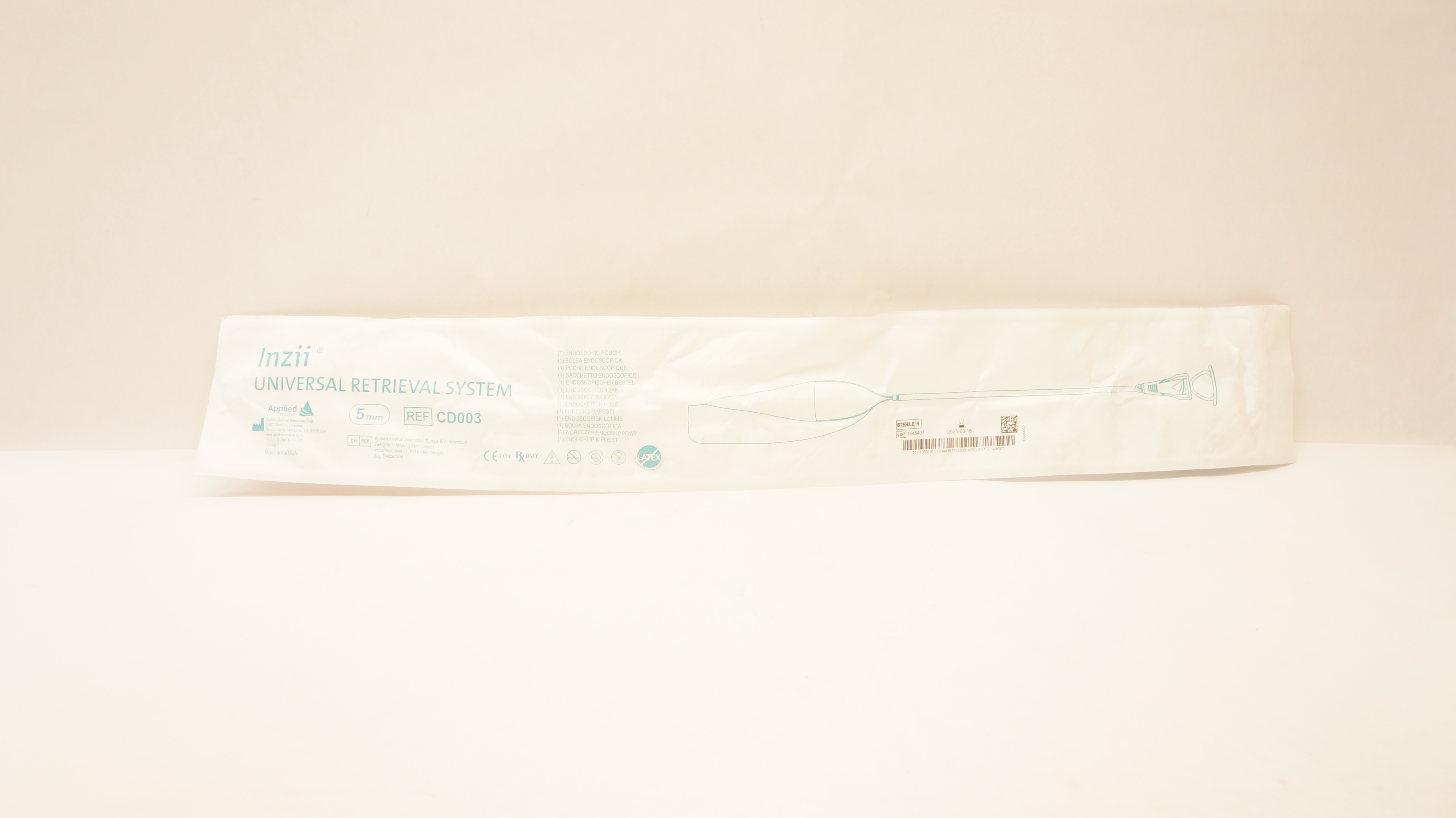 Applied Medical CD003 Inzii Universal Retrieval System, Endoscopic Pouch 5mm