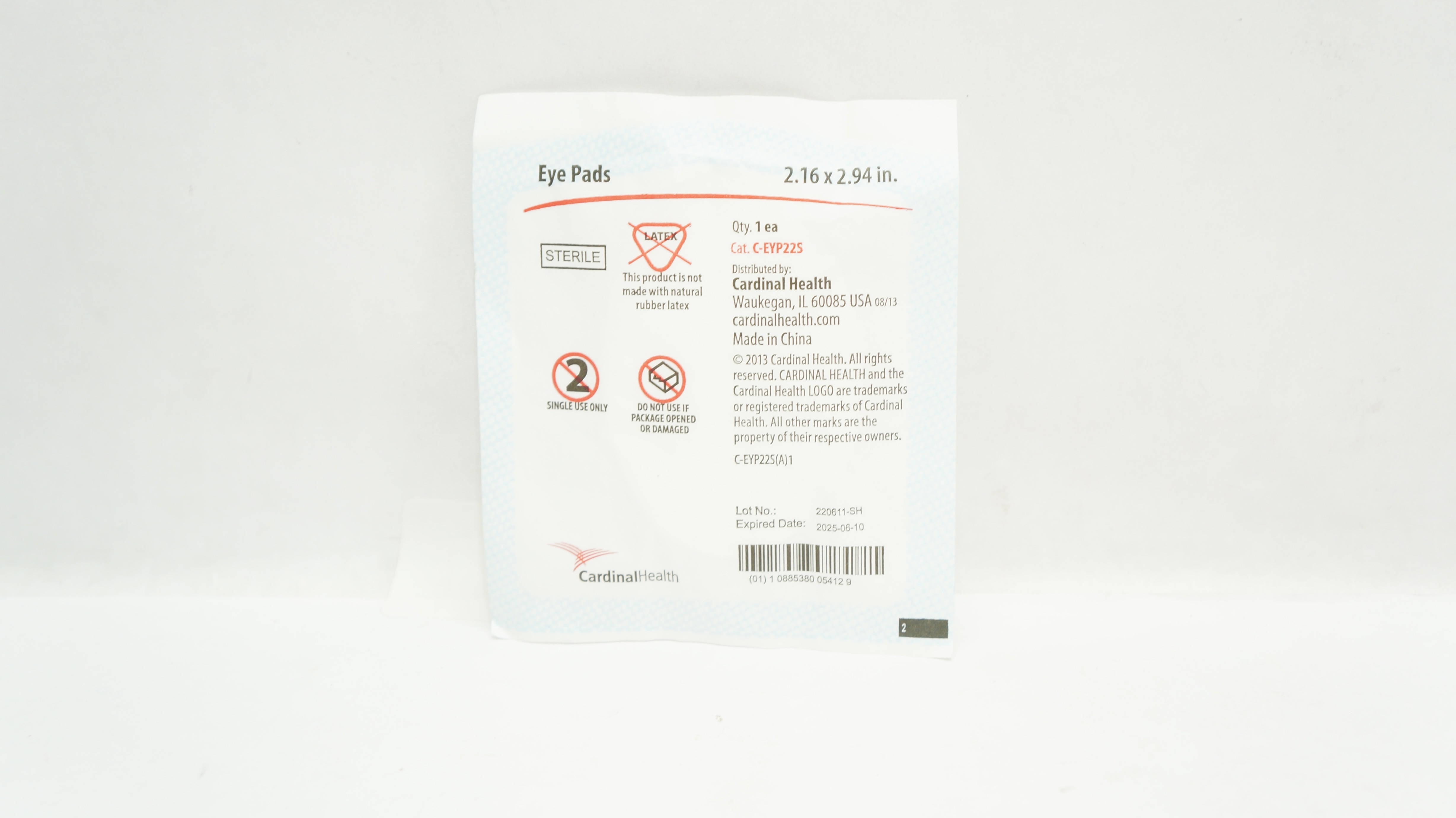 Cardinal Health C-EYP22S Eye Pads 2.16 inch x 2.94 inch