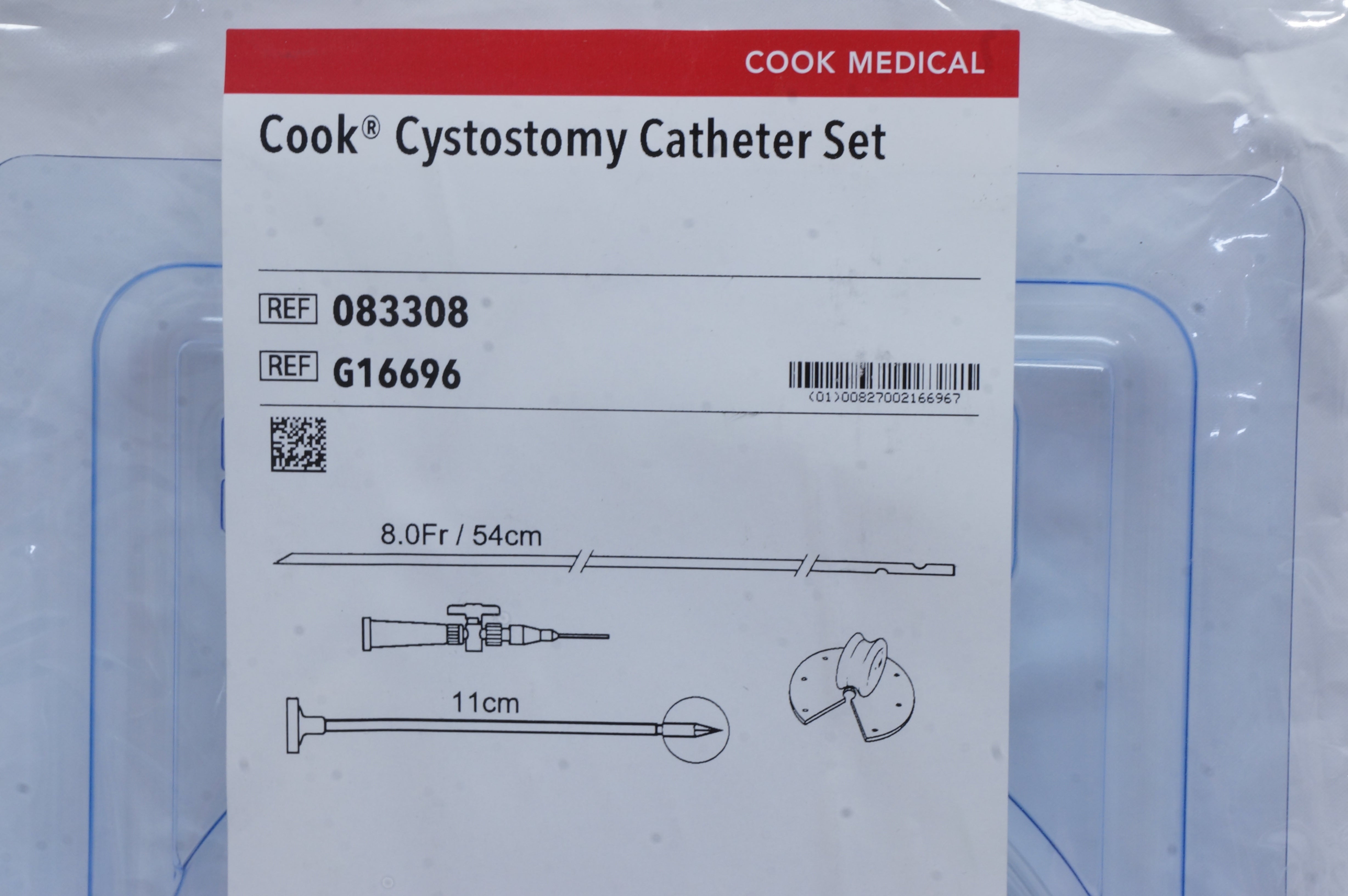 Cook Medical G16696 Cystostomy Cath. Set 8Fr. x 54cm (x)