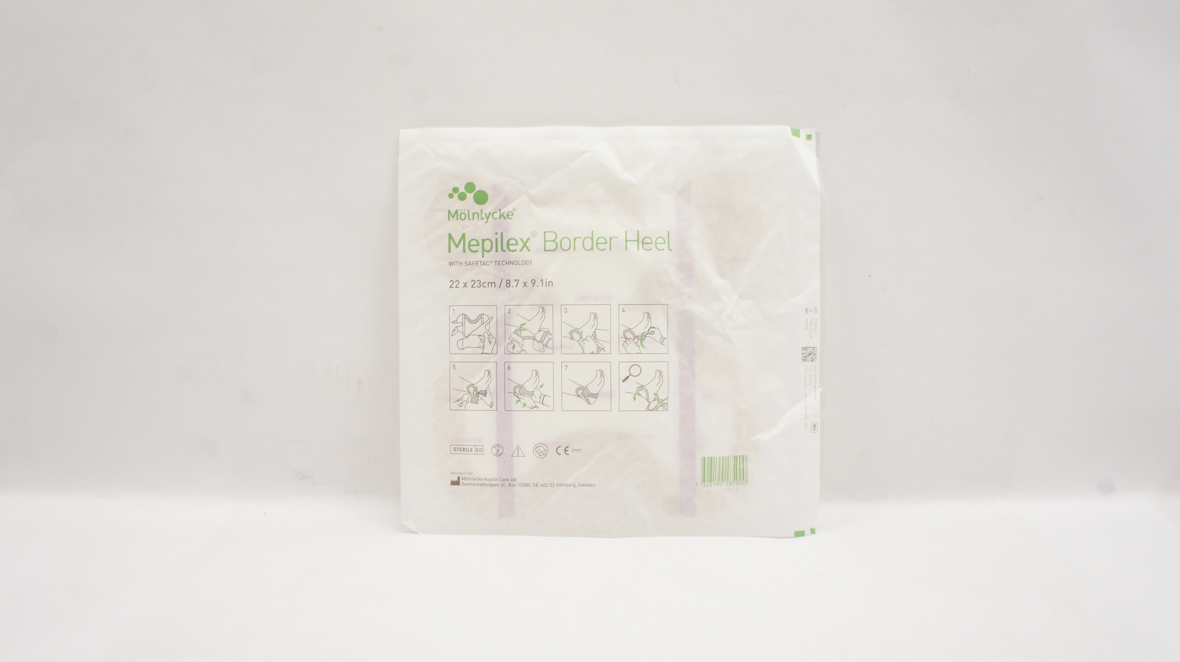 Molnlycke 282790 Mepilex Border Heel W/ Safetac Technology 8.7inch x 9.1inch