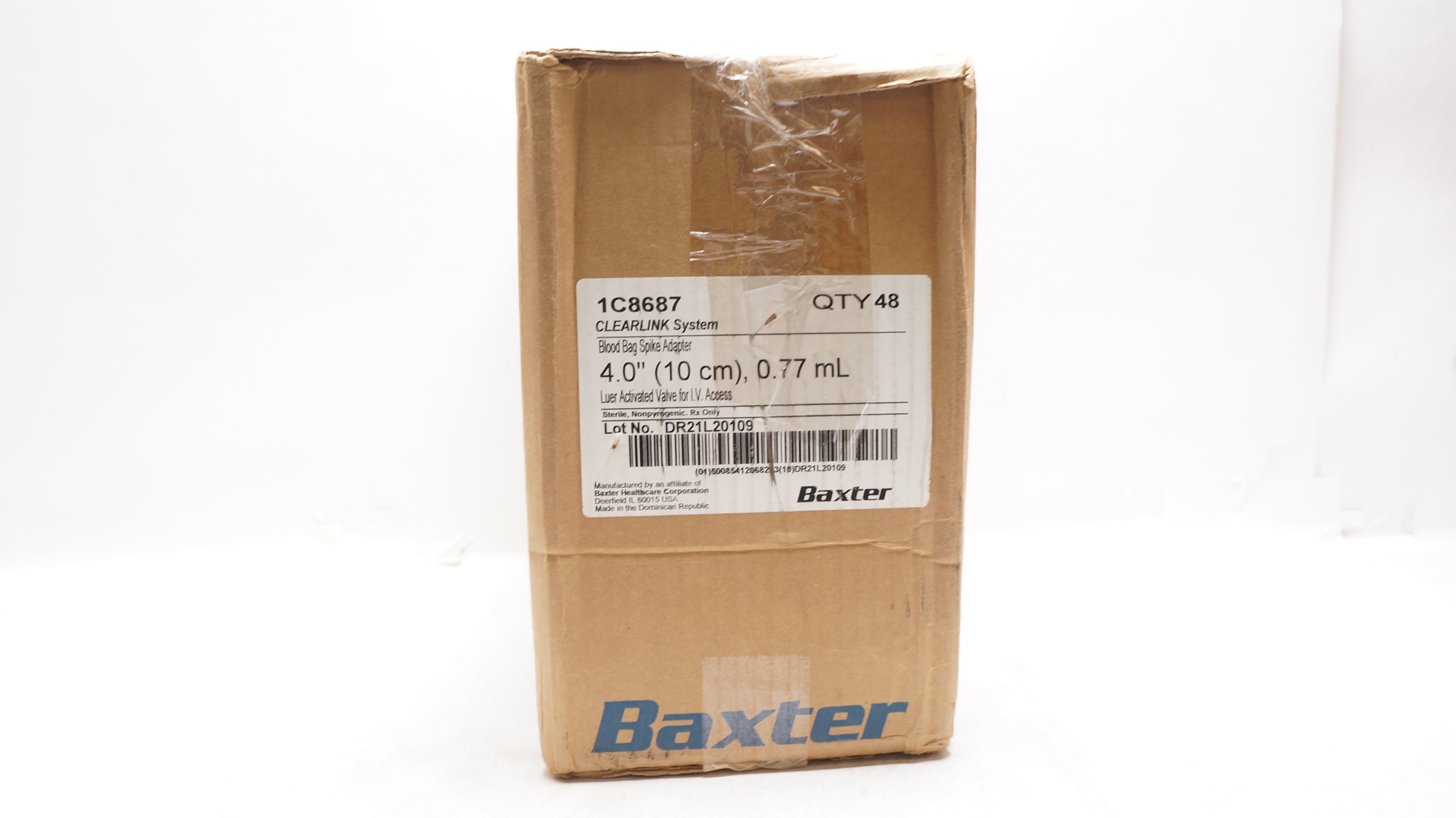 Baxter 1C8687 Clearlink Blood Bag Spike Adapter - Case of 48