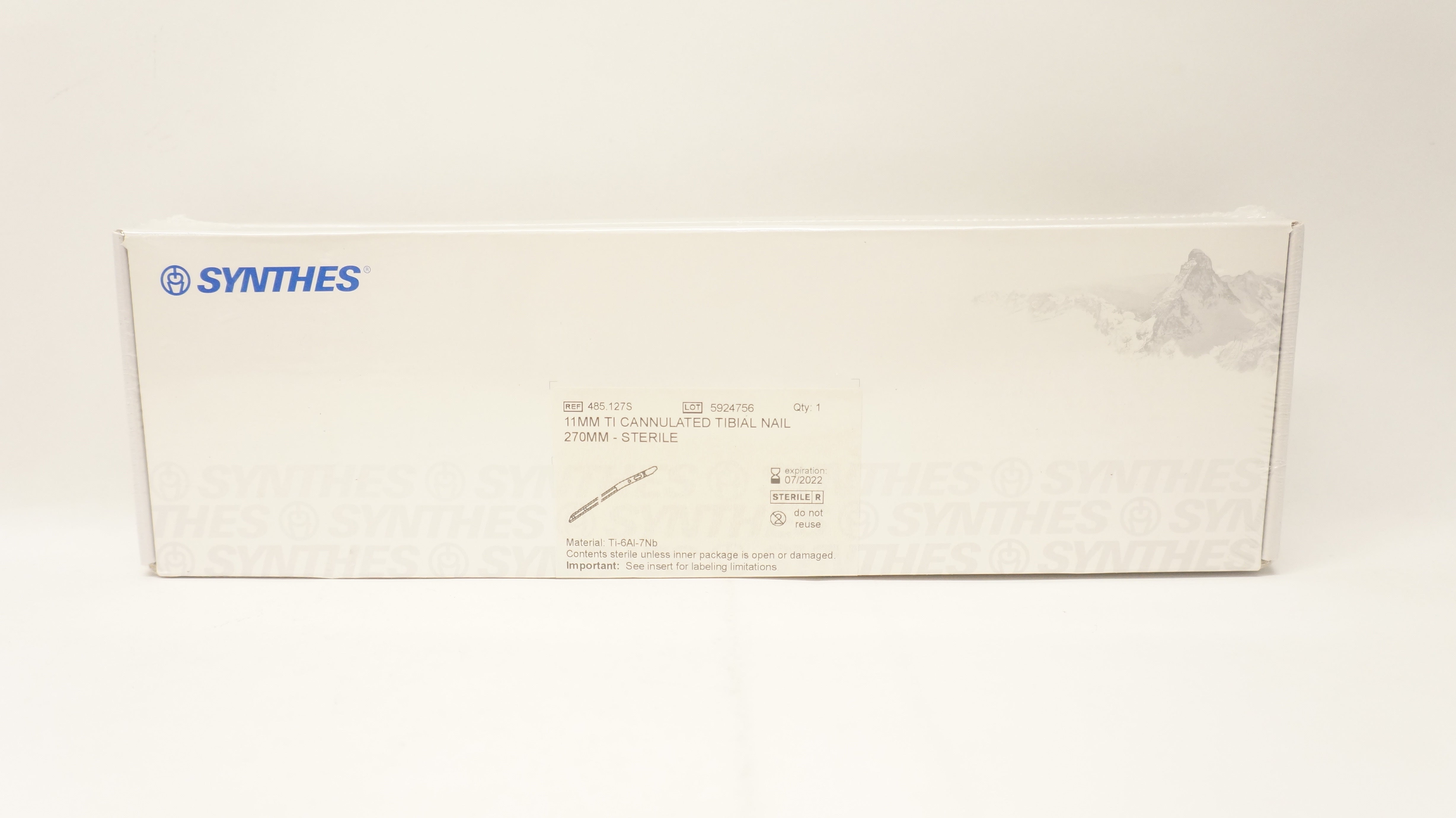 Synthes 485.127S 11mm Ti Cannulated Tibial Nail 270mm