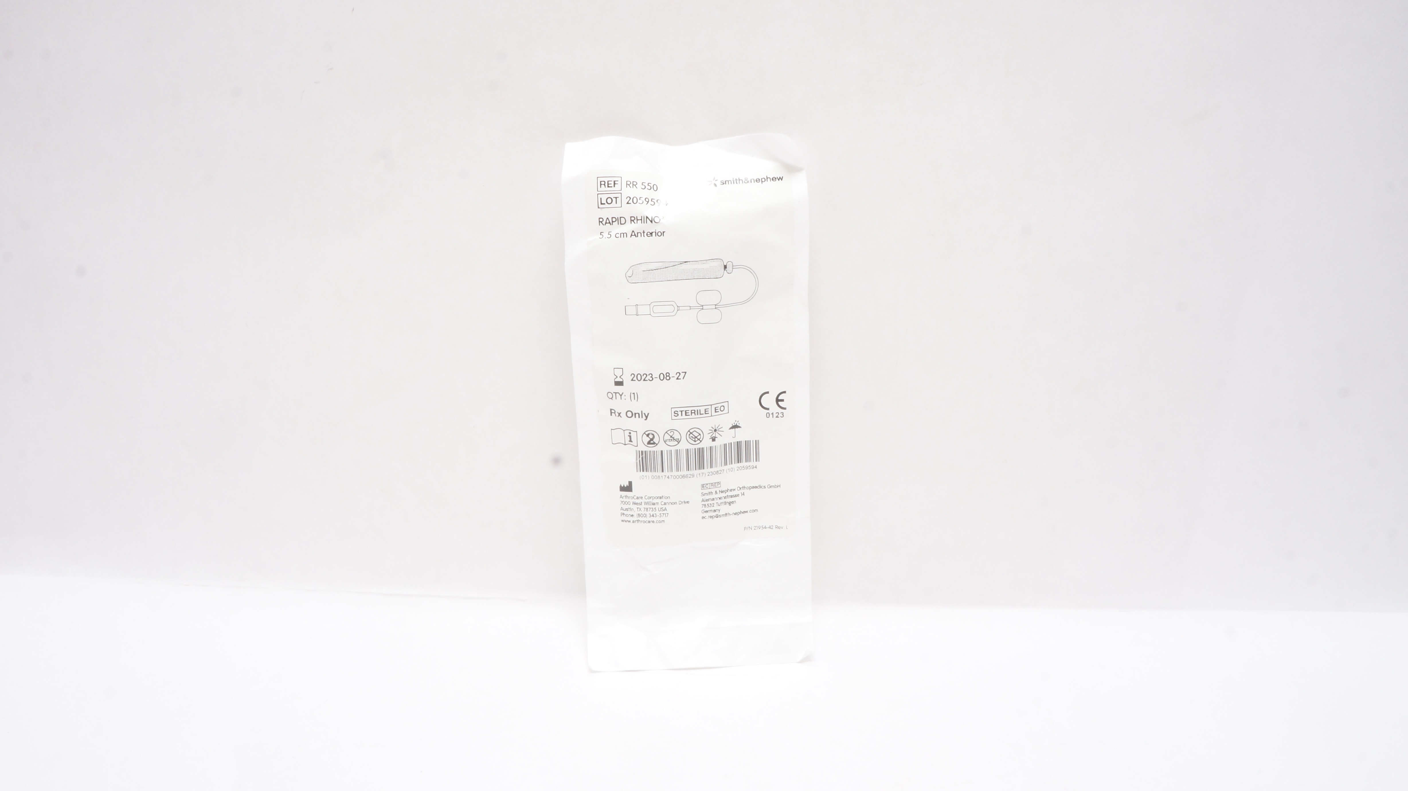 Smith&Nephew RR550 Rapid Rhino Epistaxis Nasal Pac 5.5cm Anterior
