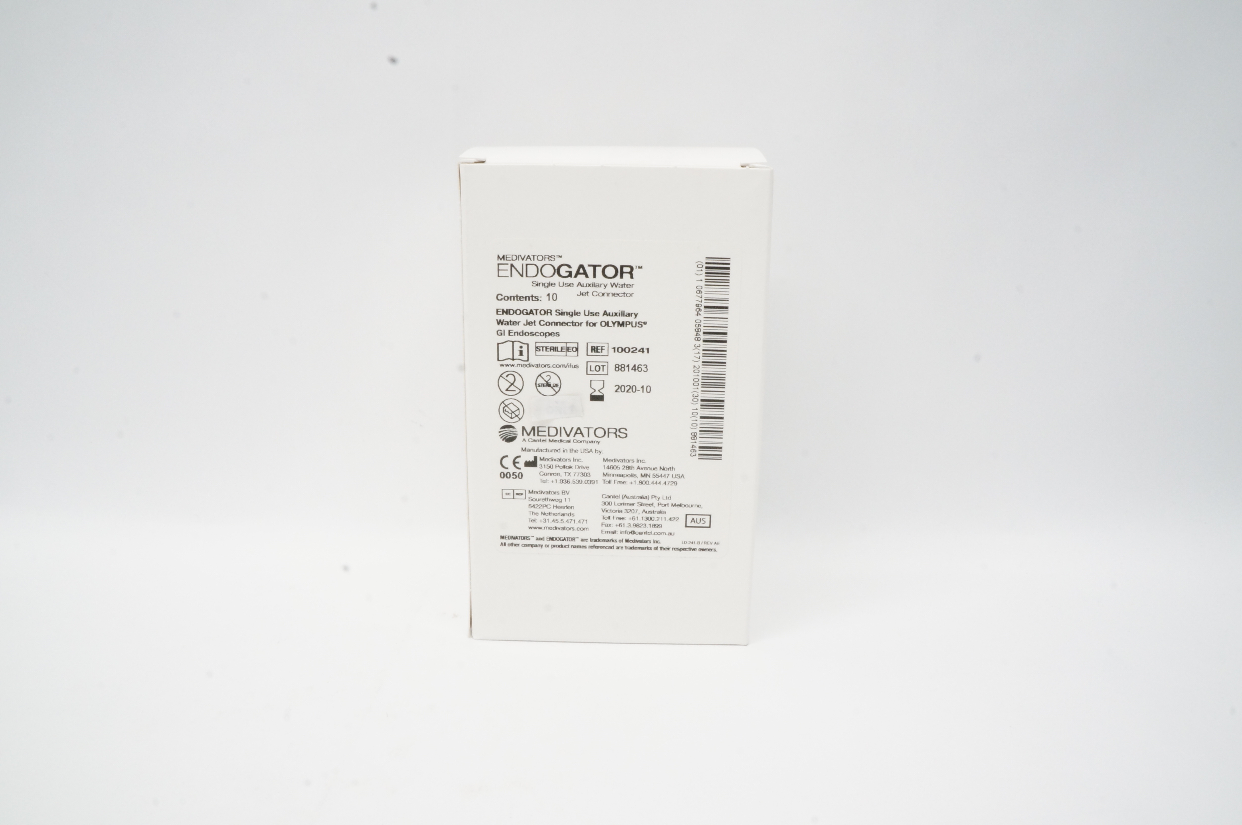 Medivators 100241 Endogator  Auxilary Water Jet Connector (x) - Box of 10