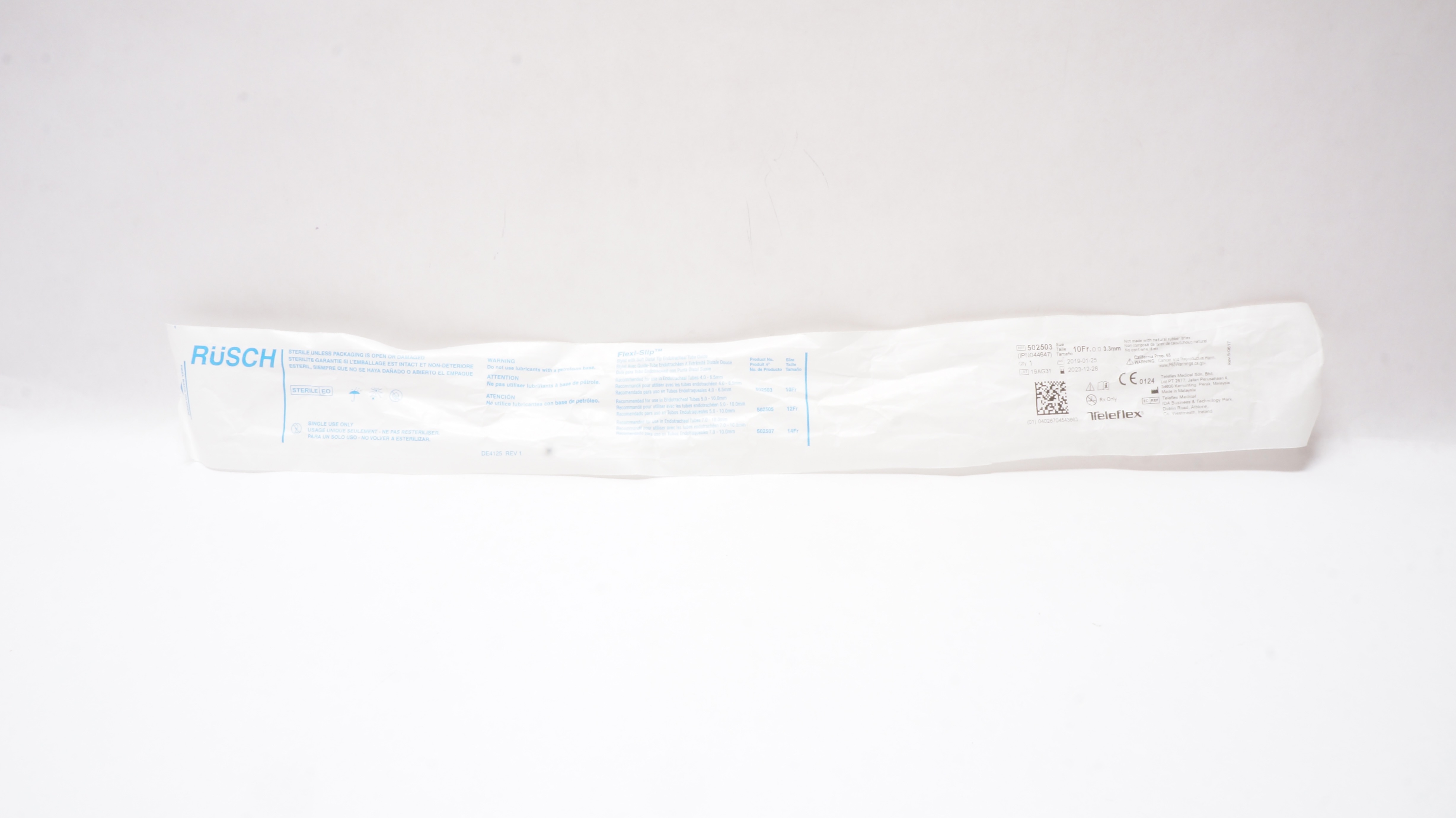 Teleflex 502503 Rusch Flexi-Slip Stylet W/Soft Distal Tip 10Fr. x 3.3mm OD (x)