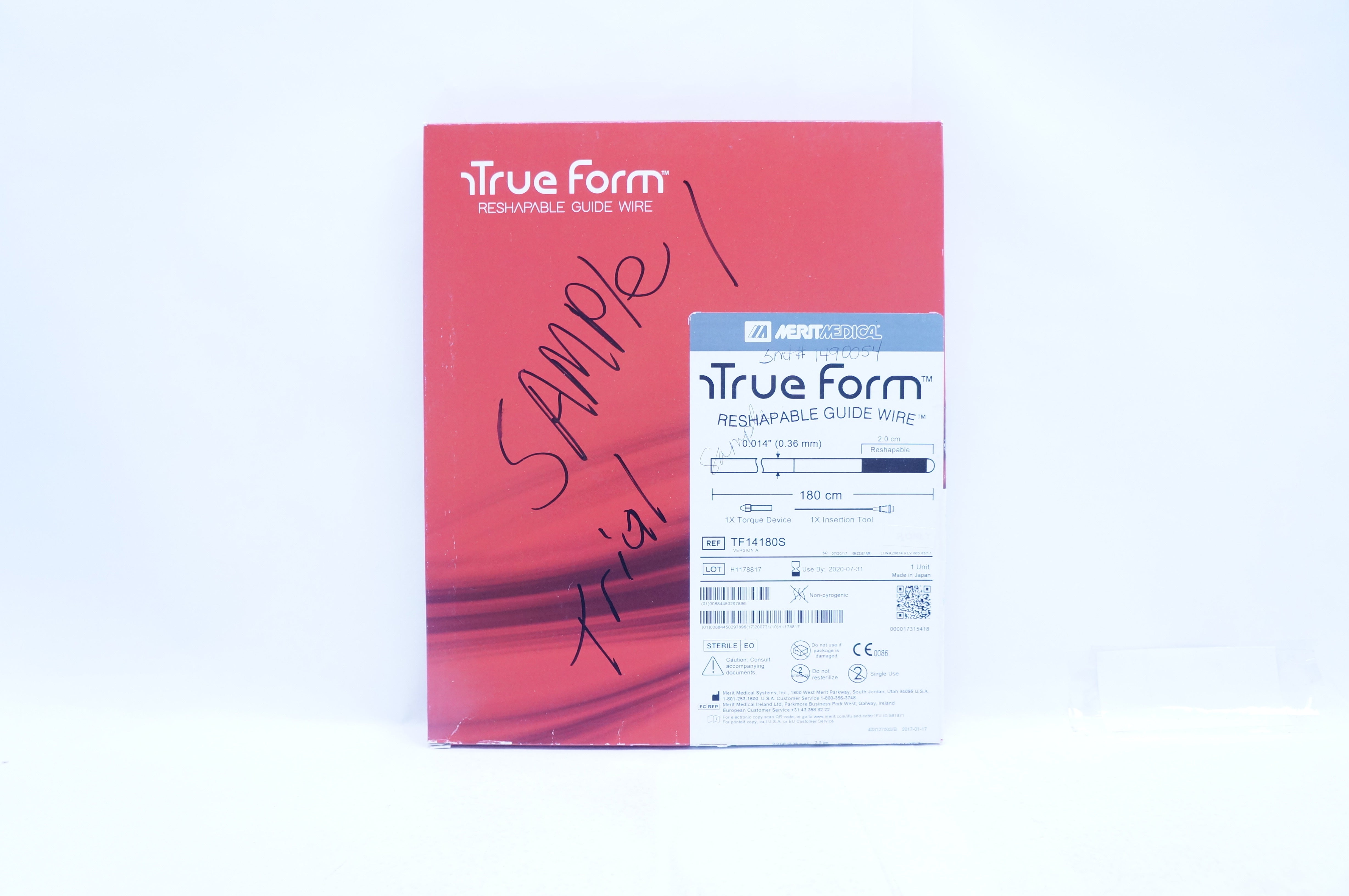 Merit Medical TF14180S True Form Reshapable Guide Wire 0.014inch x 180cm (x)
